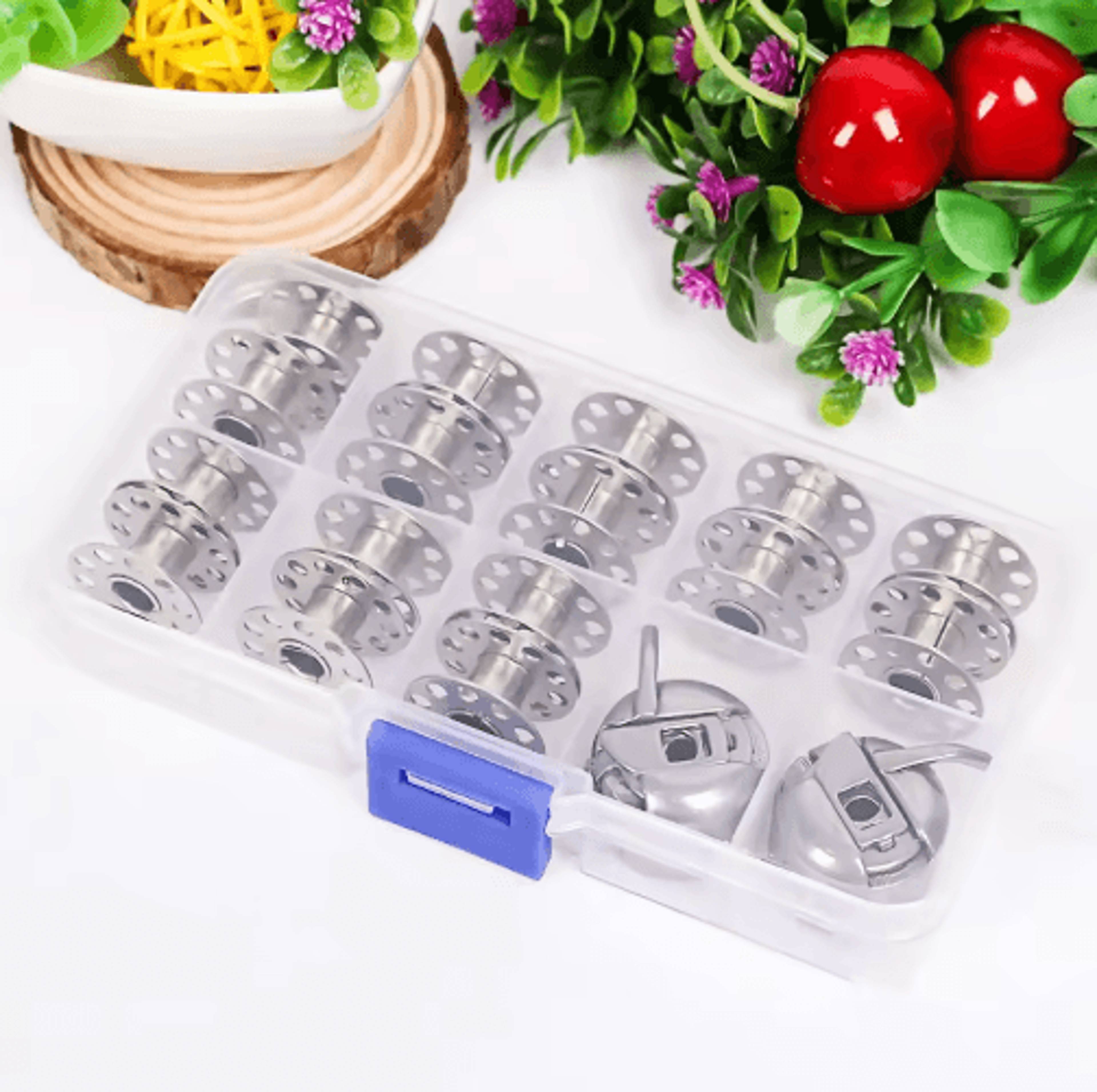 Stainless Steel Sewing Machine Bobbin  Case Set 2