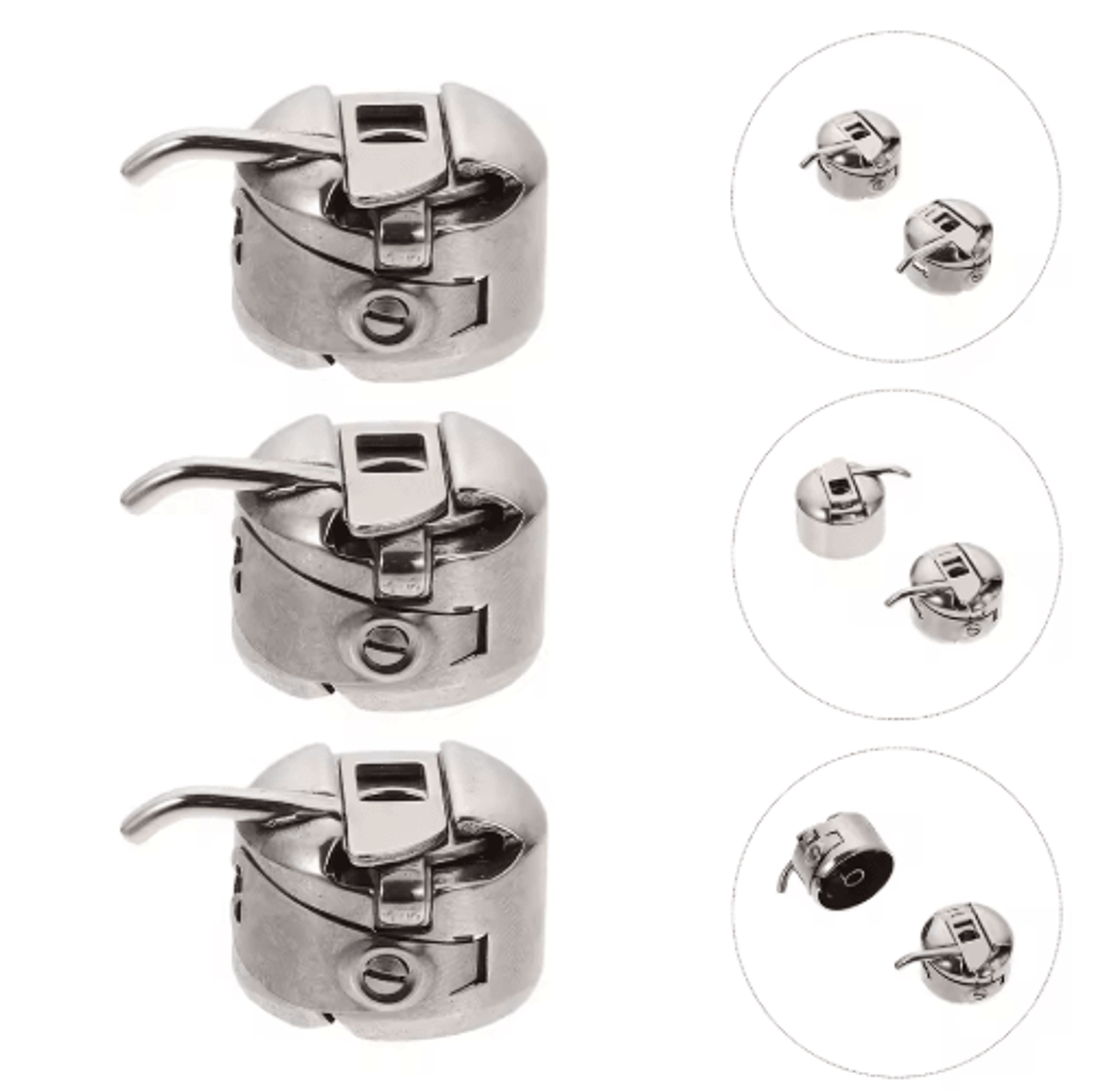 Stainless Steel Sewing Machine Bobbin  Case Set 4