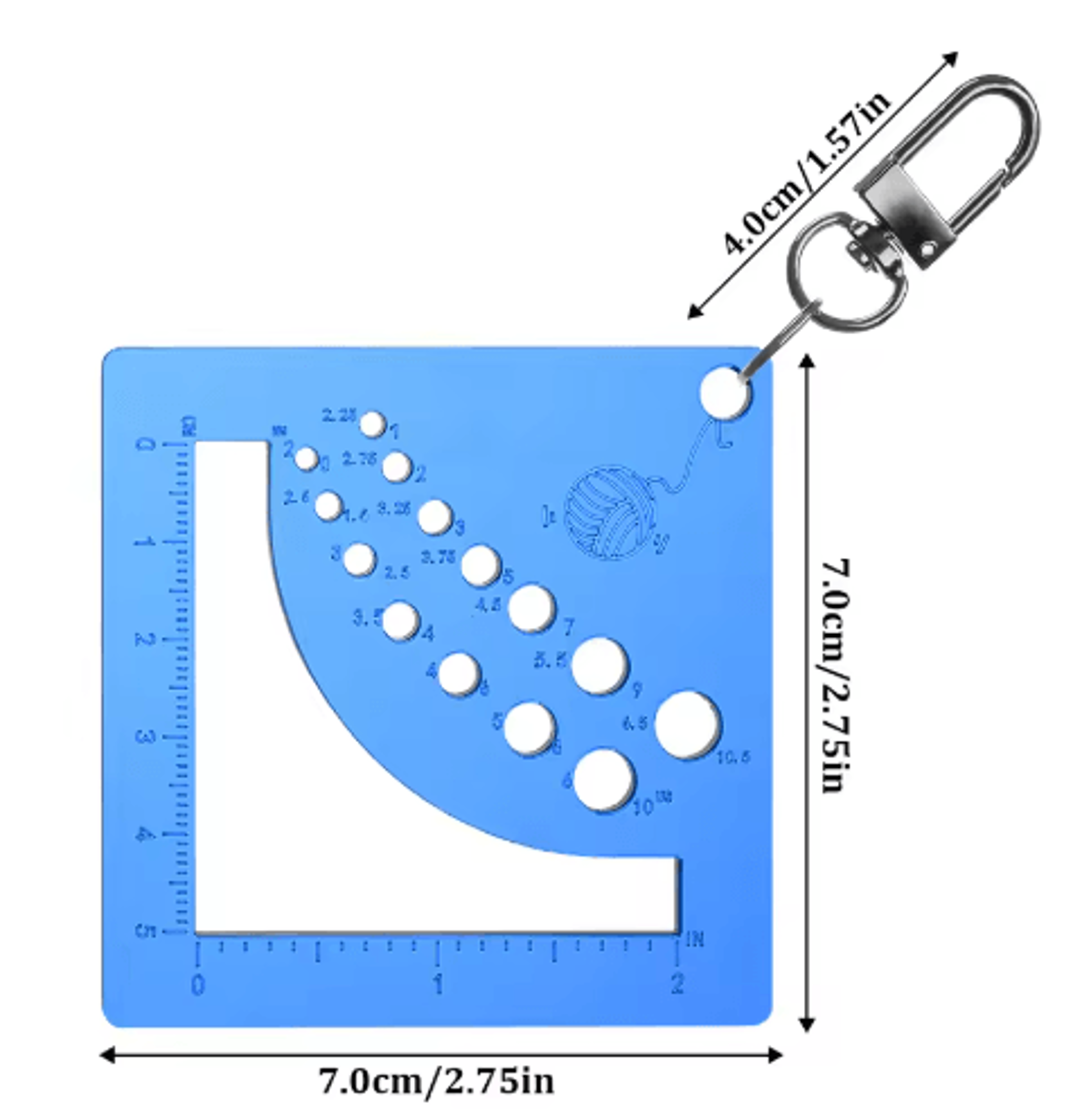 Knitting Ruler Gauge  Stitch Calculator Tool 2