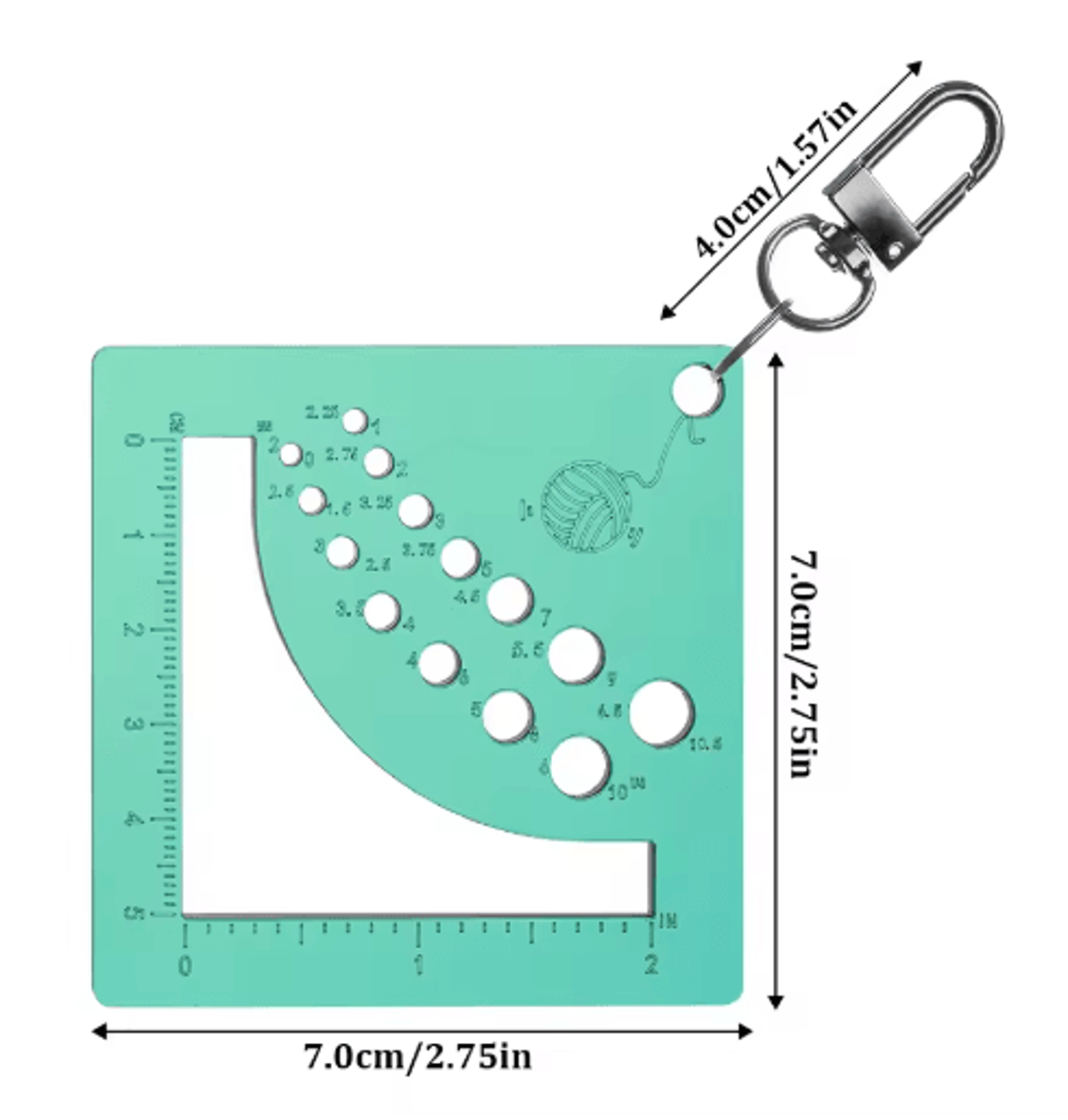 Knitting Ruler Gauge  Stitch Calculator Tool 1