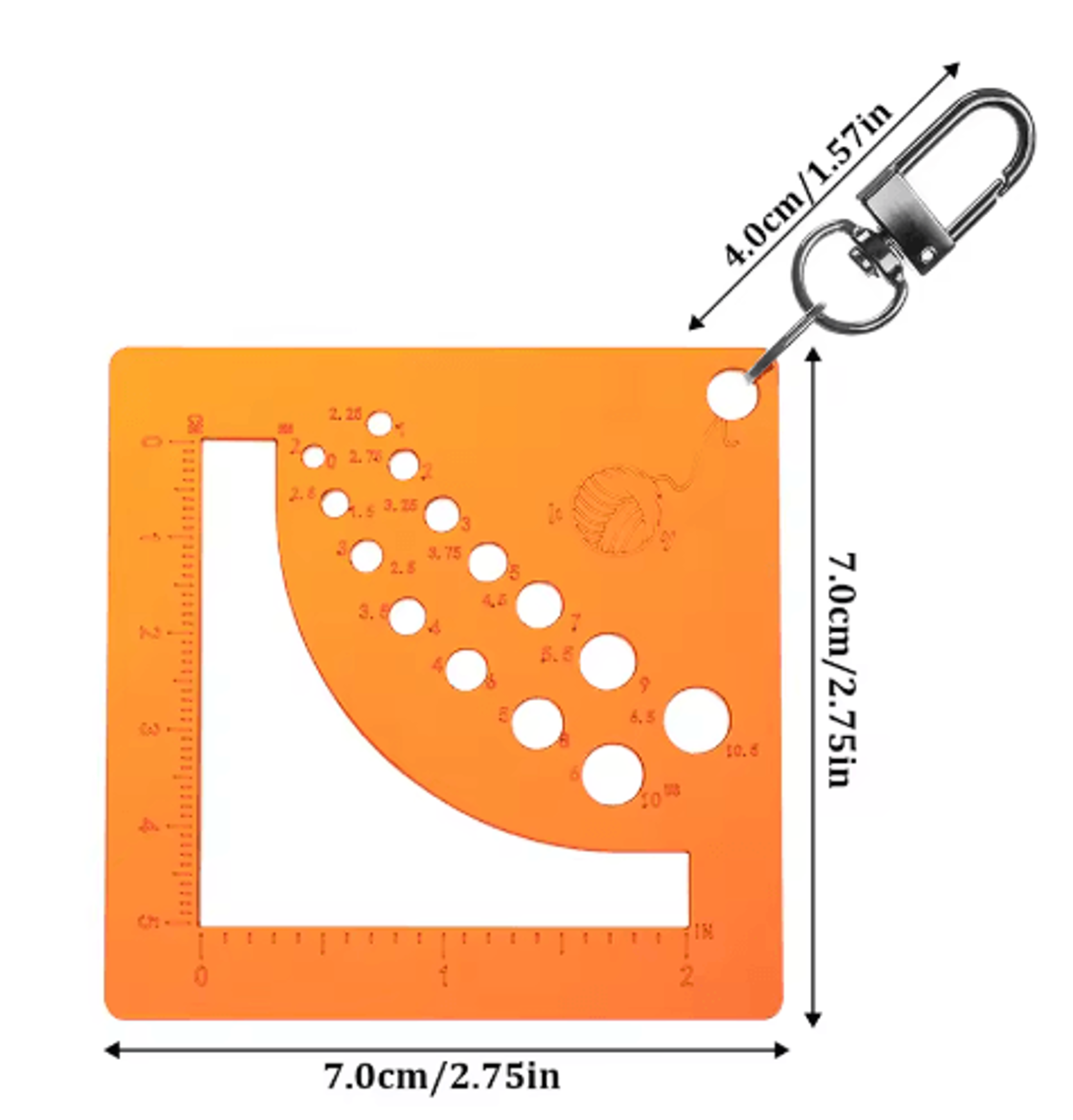 Knitting Ruler Gauge  Stitch Calculator Tool 3