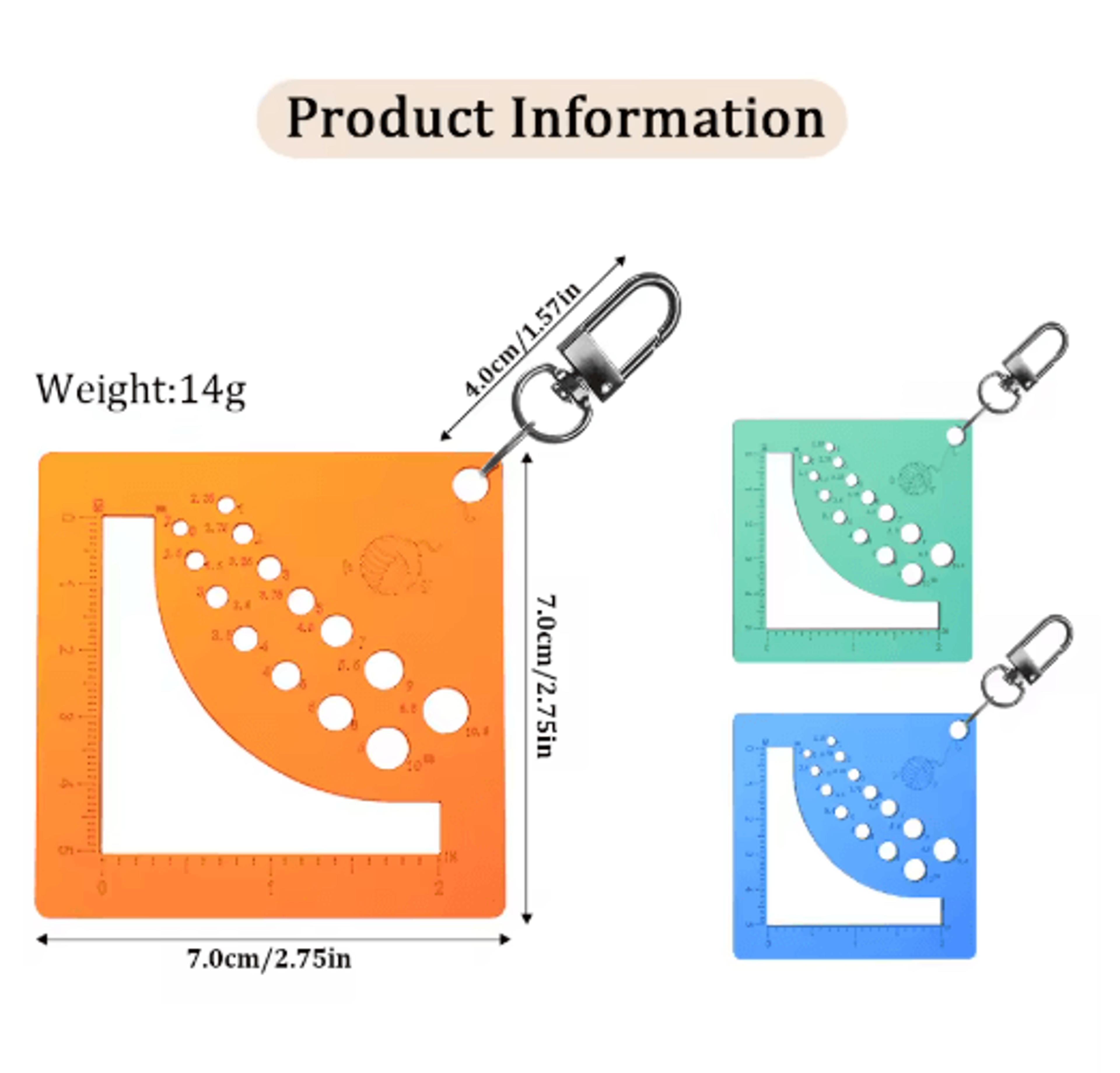 Knitting Ruler Gauge  Stitch Calculator Tool 7