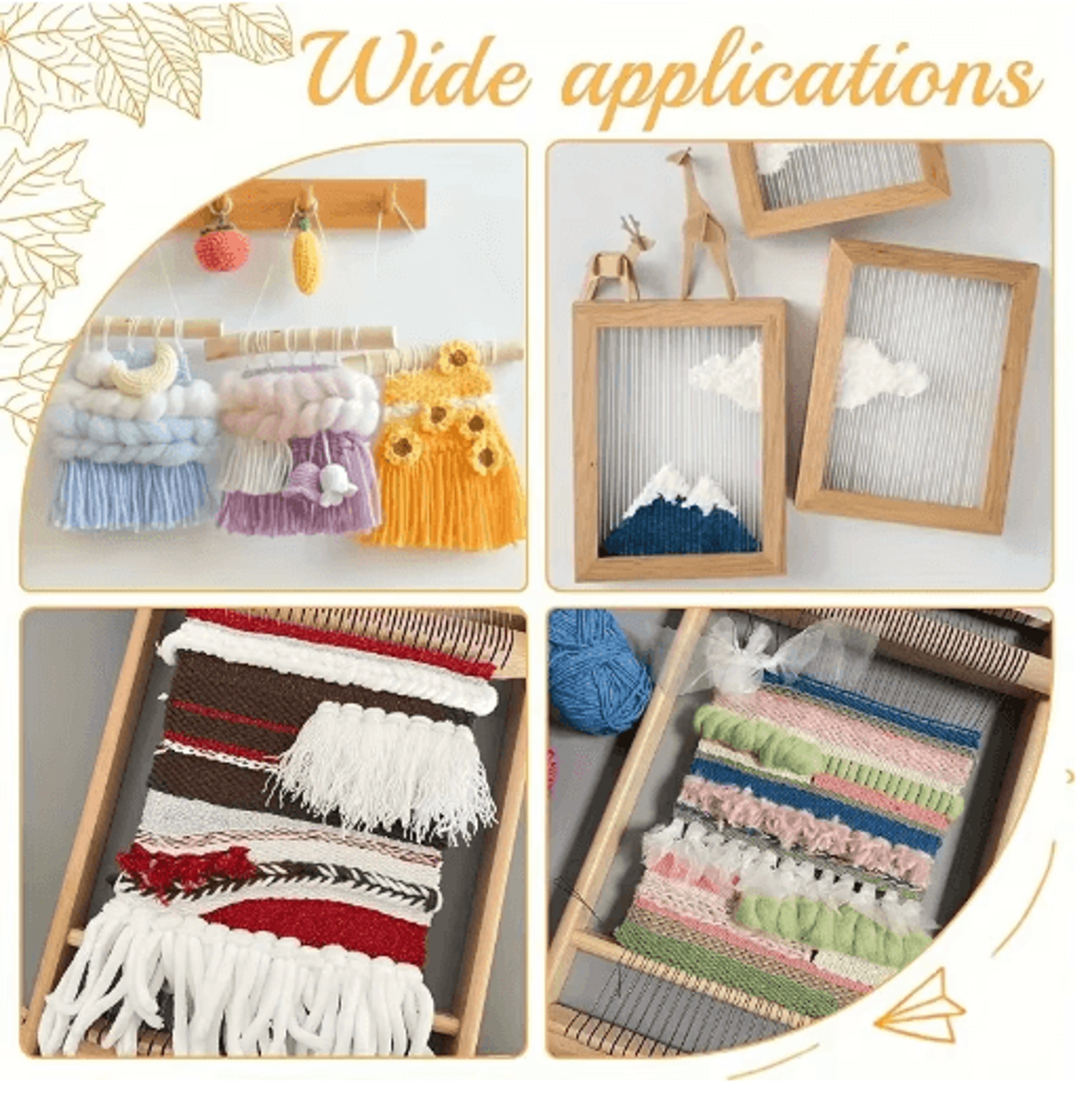 Wooden Tapestry Weaving Loom Kit 4