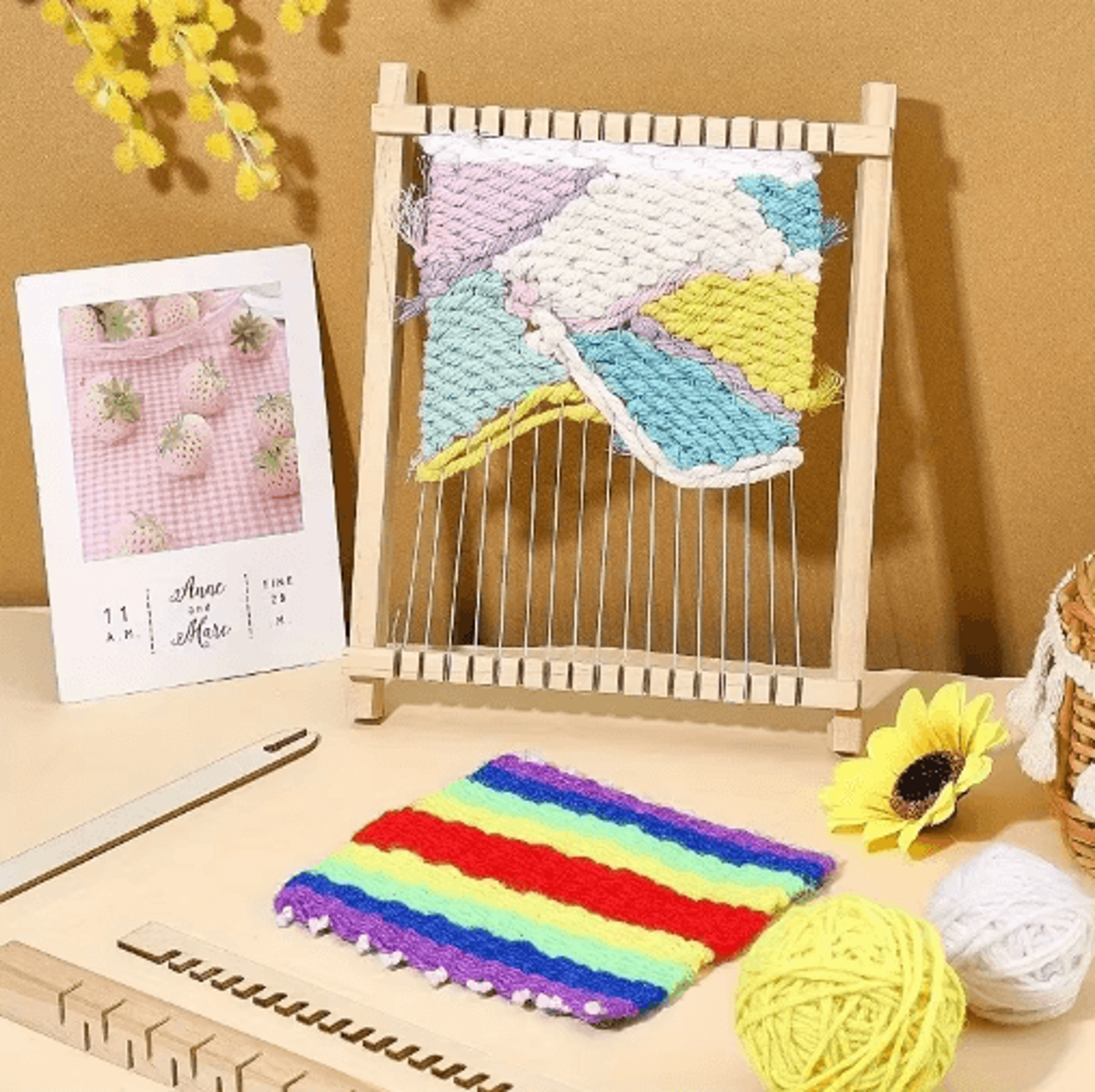 Wooden Tapestry Weaving Loom Kit 6