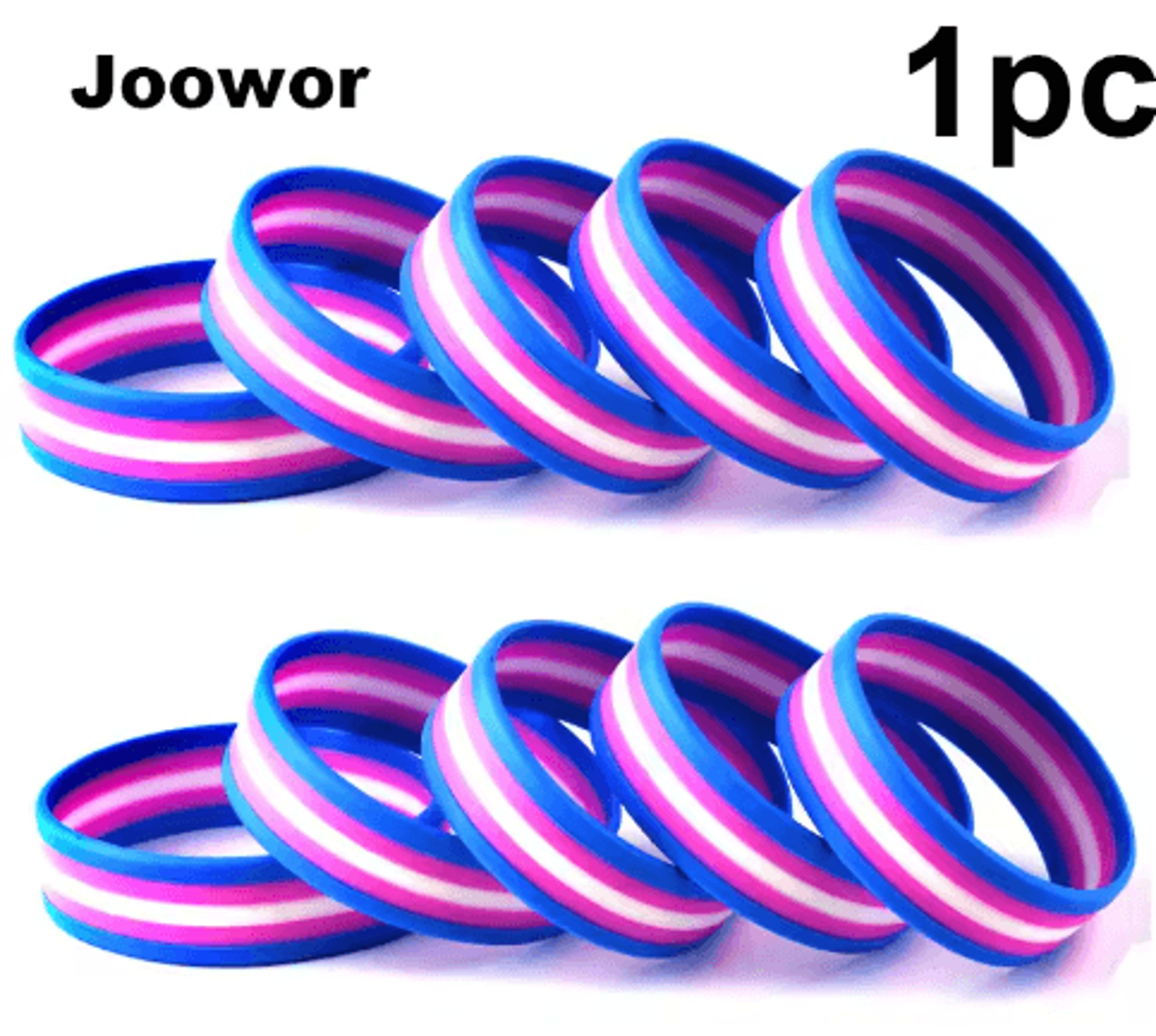 Rainbow Pride Silicone Wristband Bracelet 2