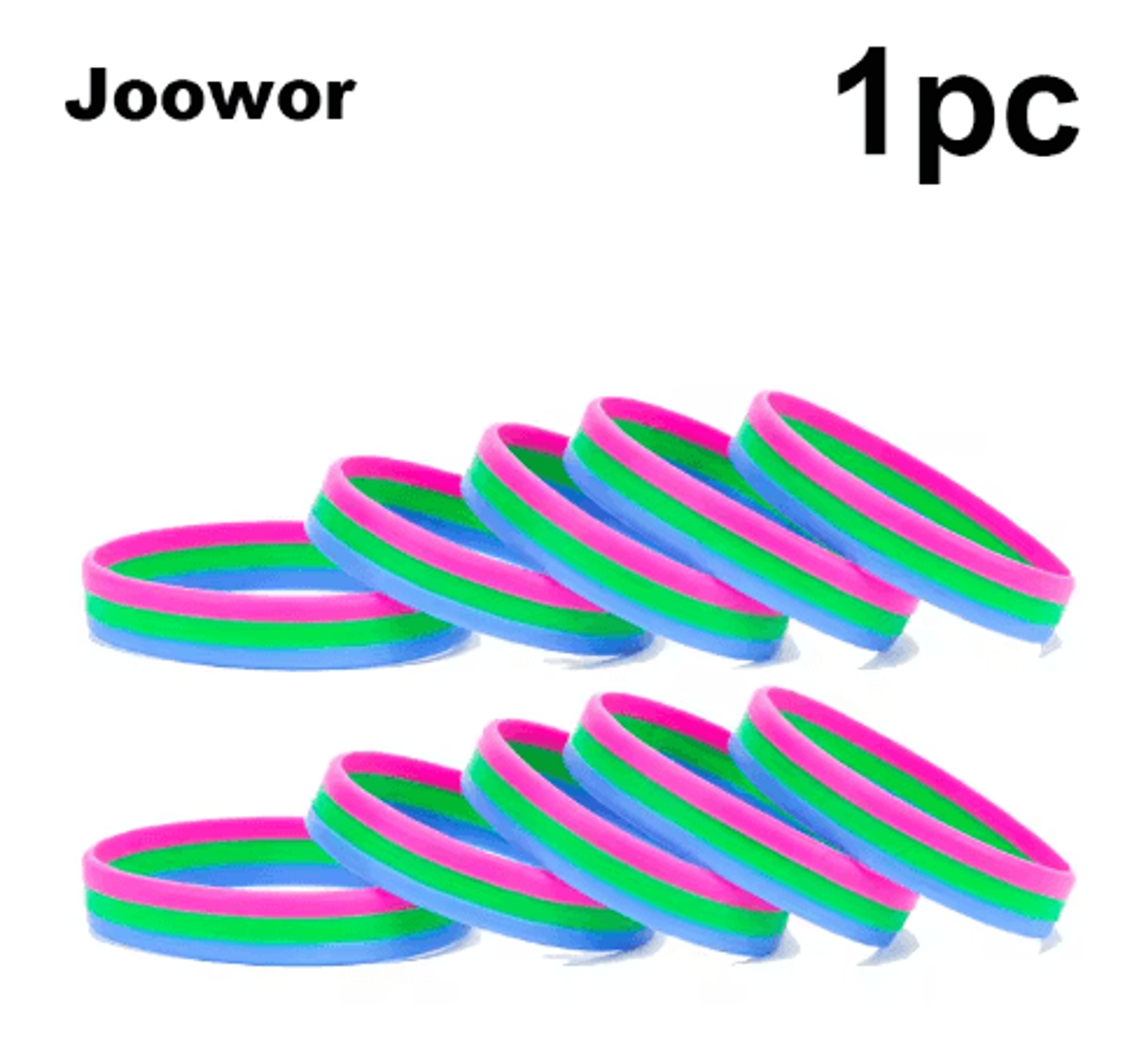 Rainbow Pride Silicone Wristband Bracelet 11