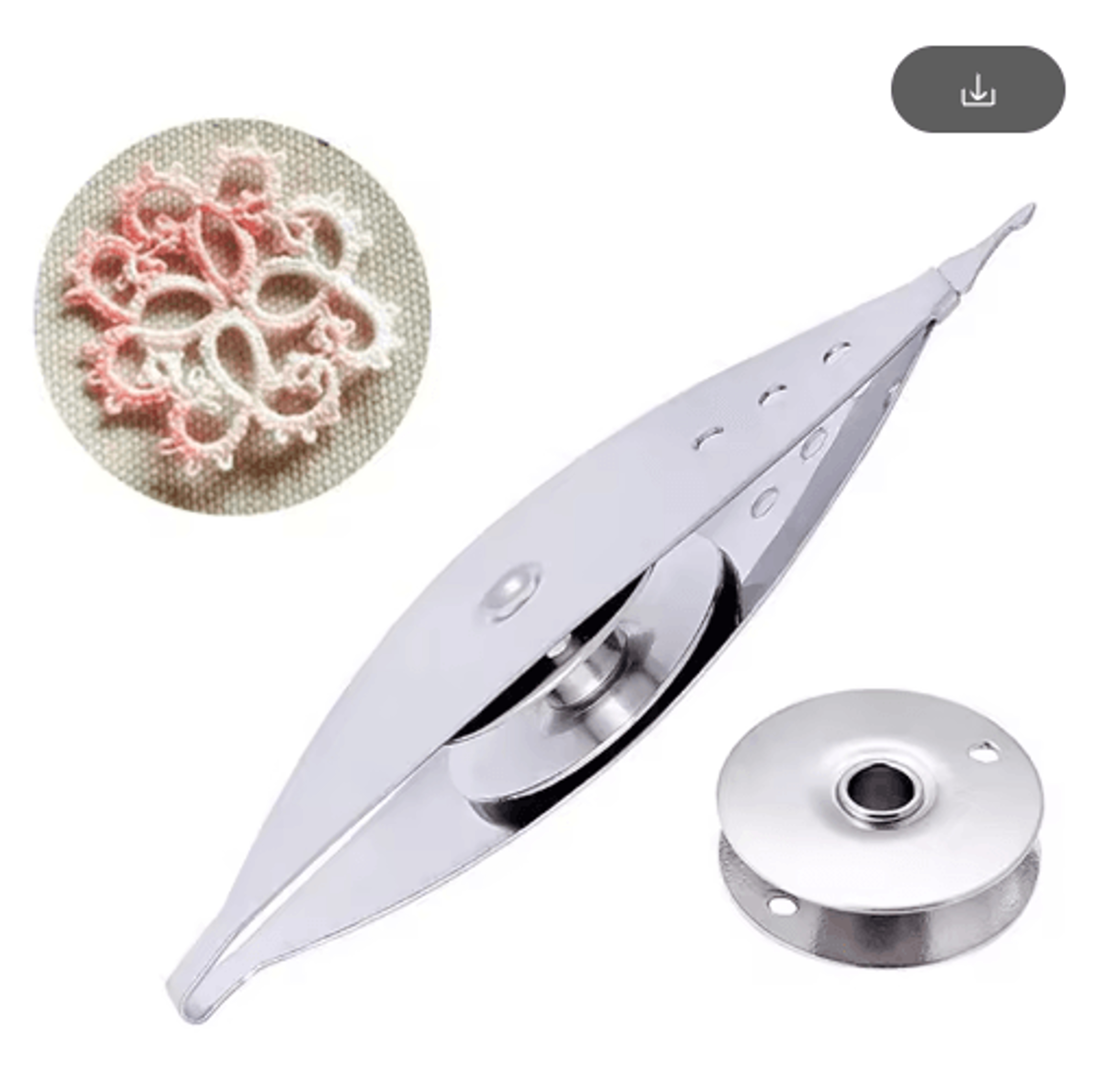 Metal Tatting Shuttle For Hand Lace Making 0