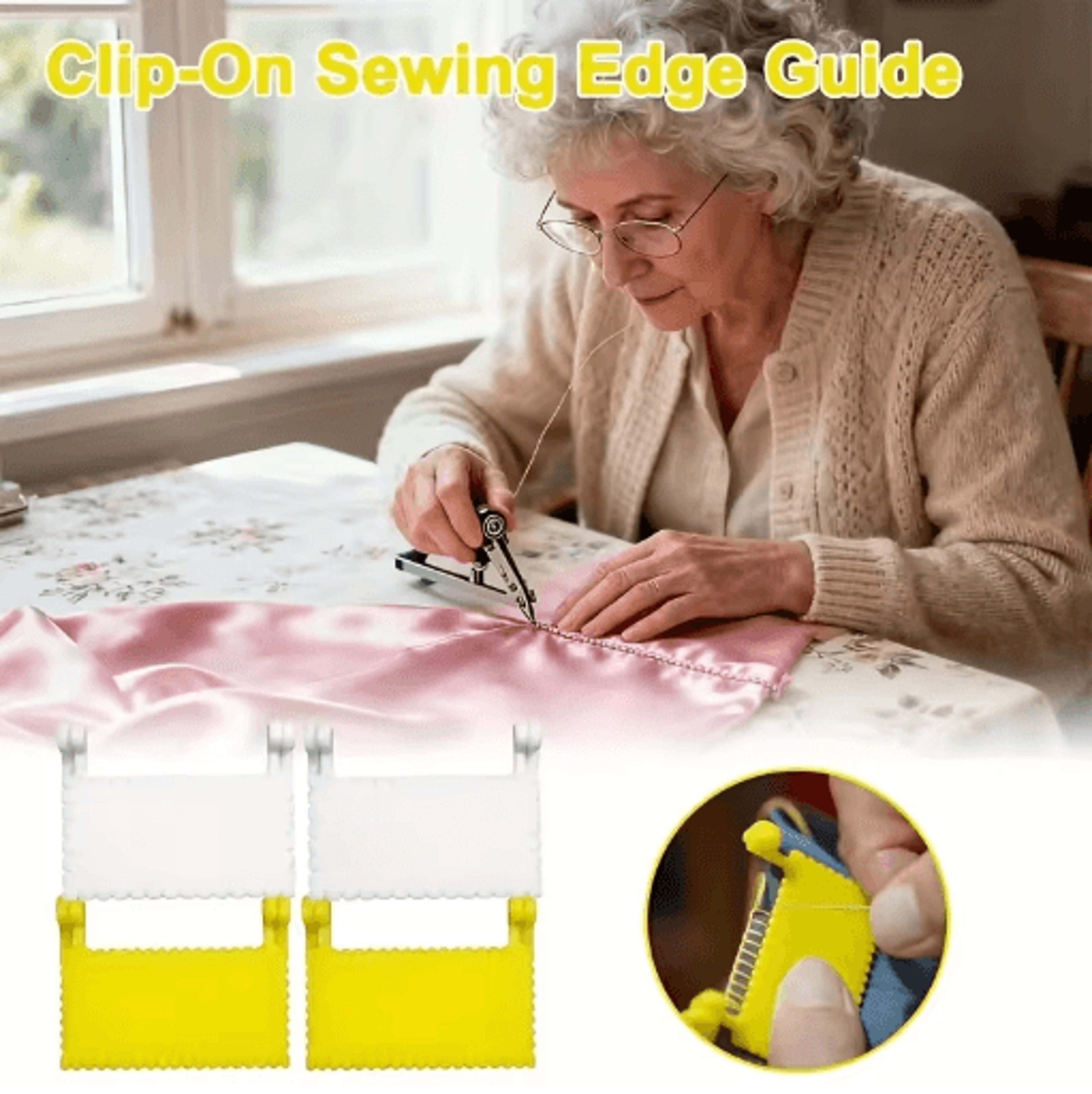 ClipOn Sewing Edge Guide For Hemming  Stitching 8