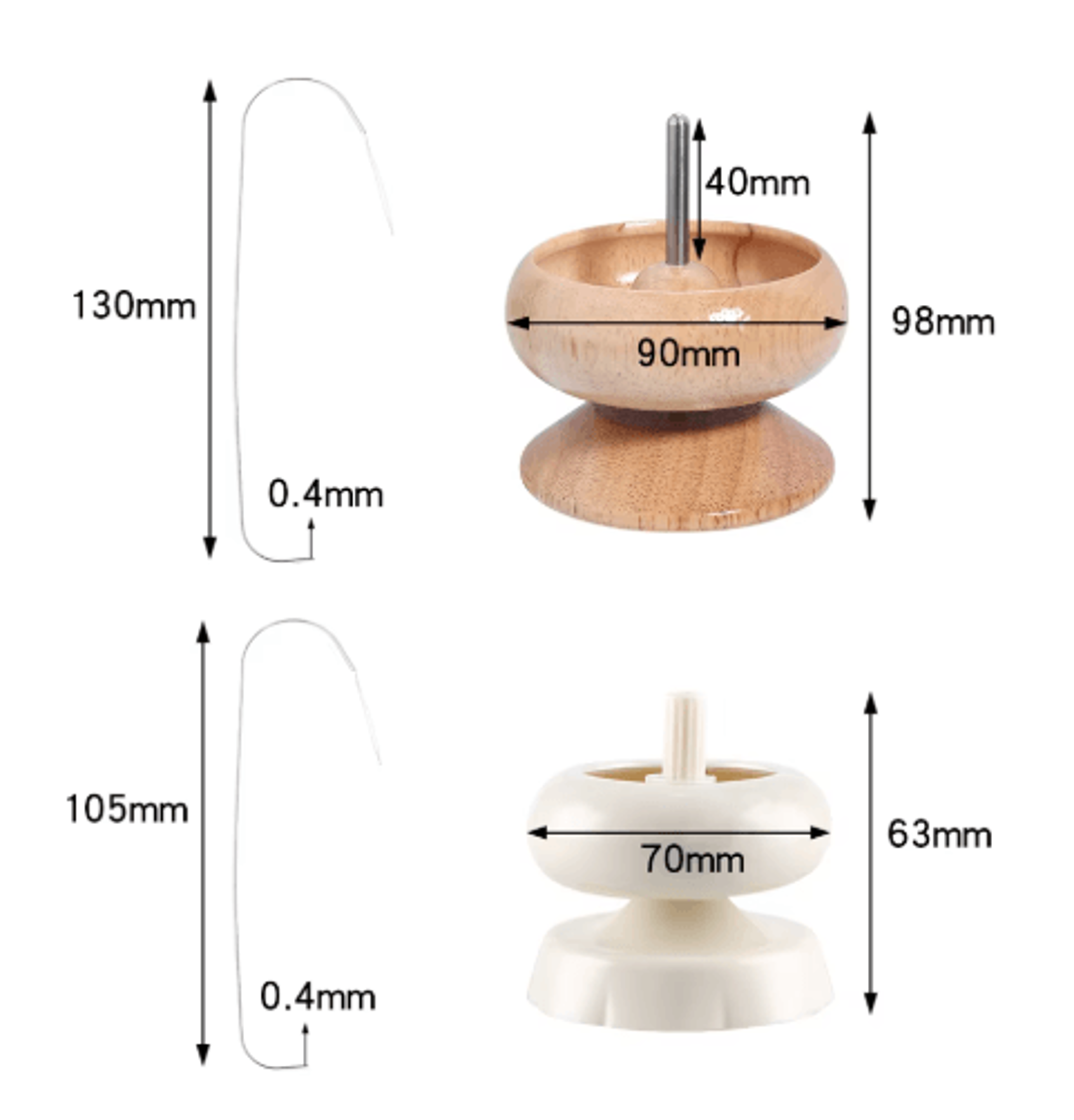Wooden Bead Spinner With Beading Needle 6