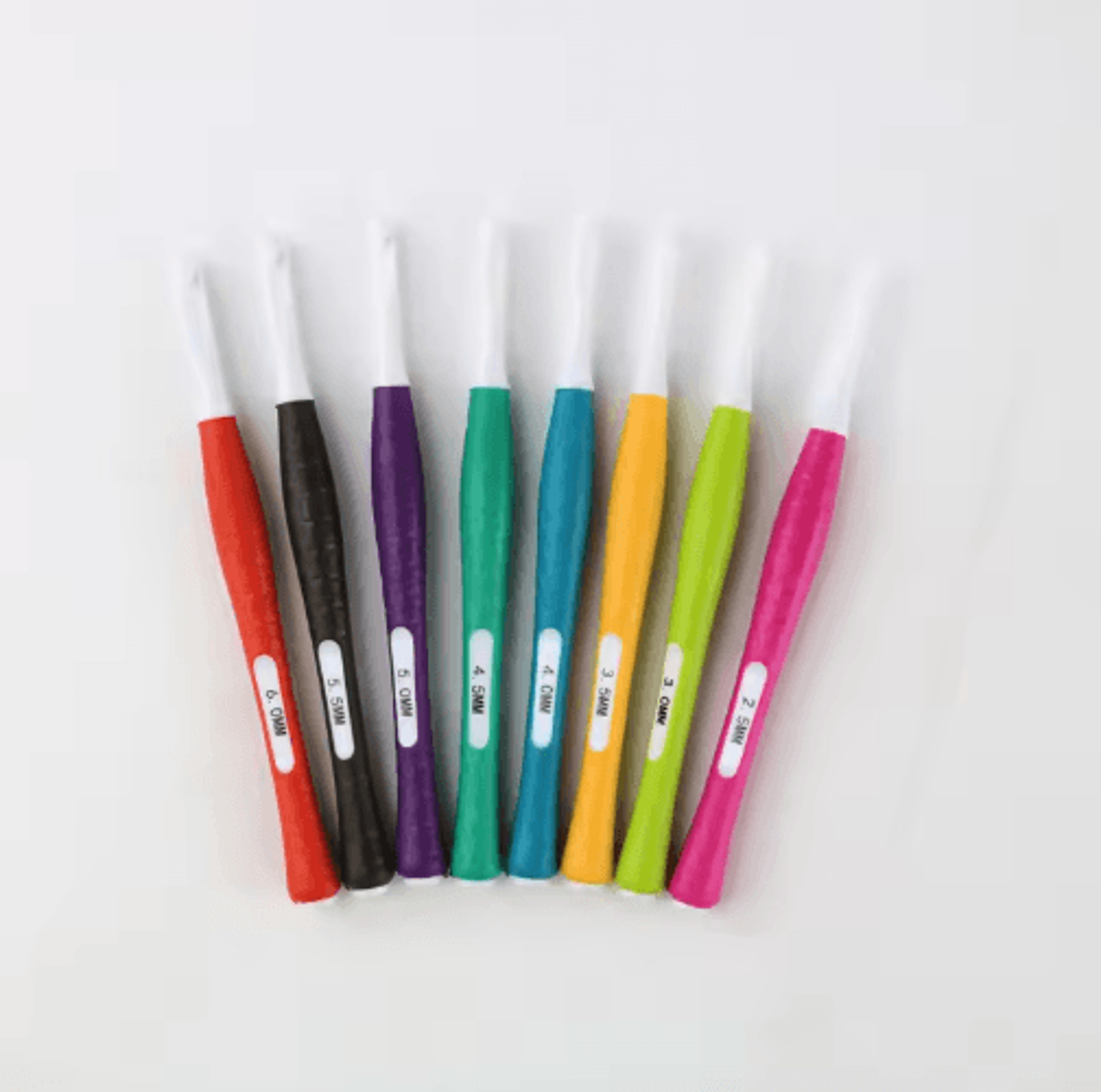 9PCS Colorful Ergonomic Crochet Hook Set 2