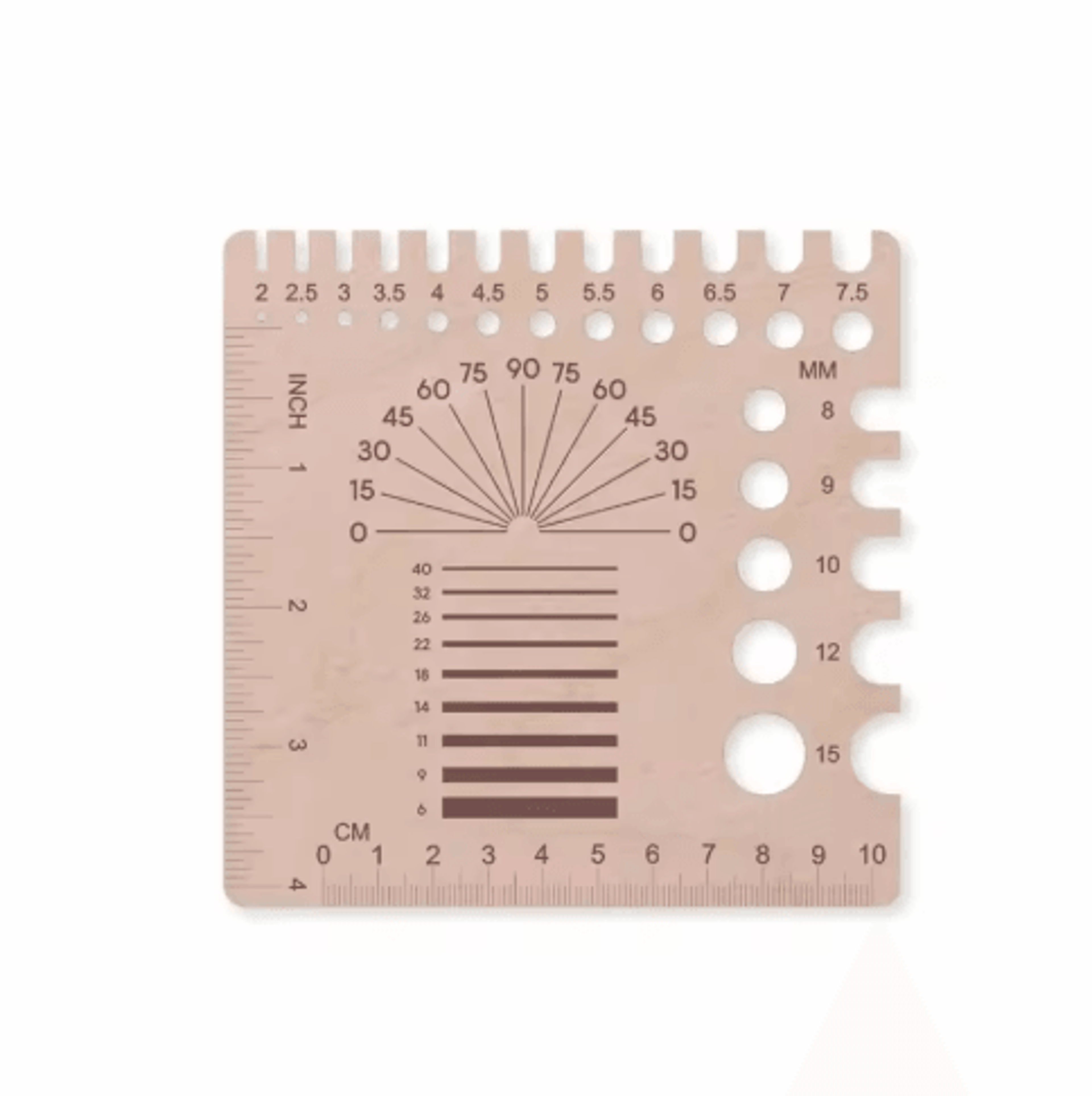 Wooden Embroidery Thread  Knitting Needle Gauge 2