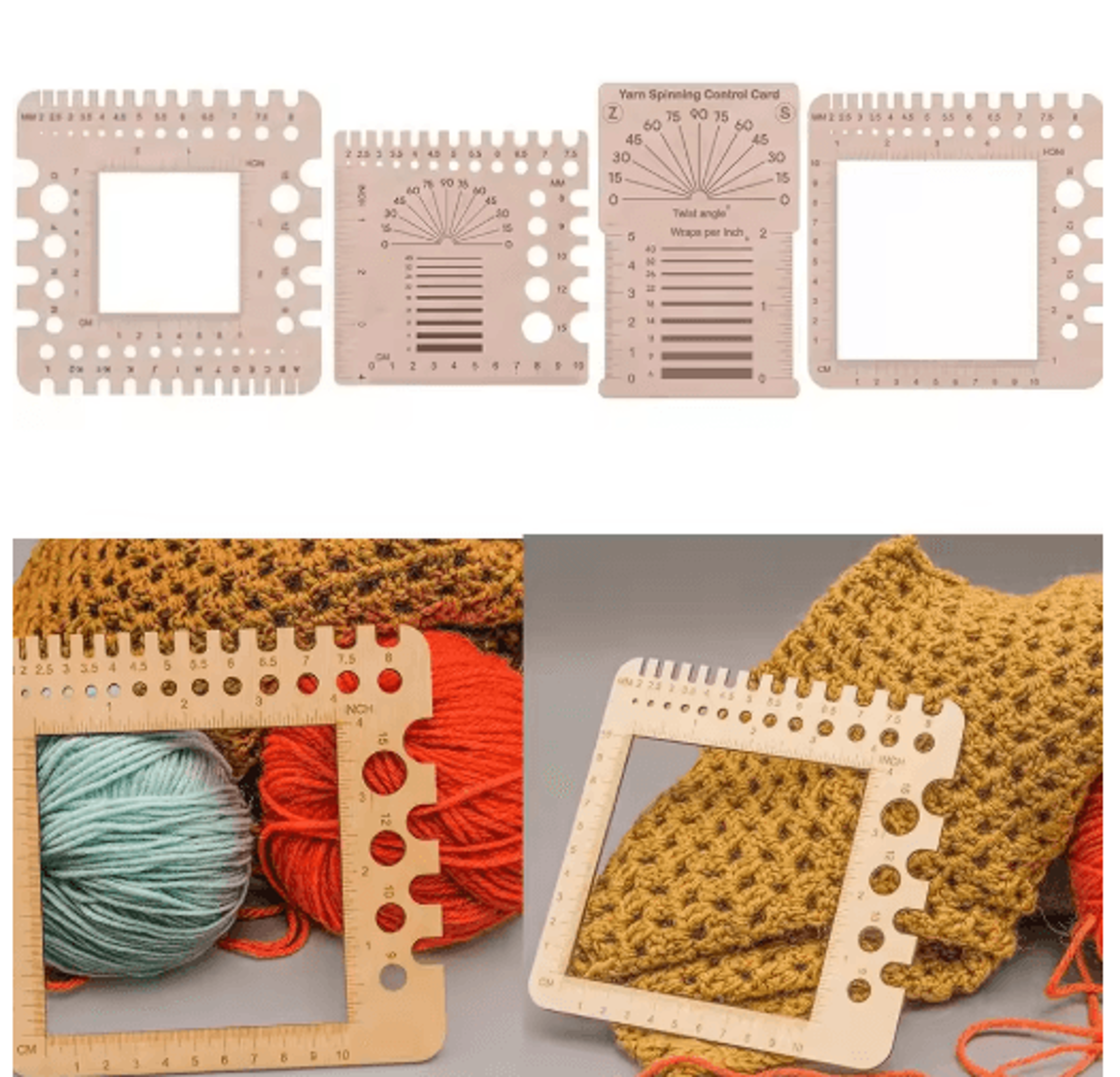 Wooden Embroidery Thread  Knitting Needle Gauge 6