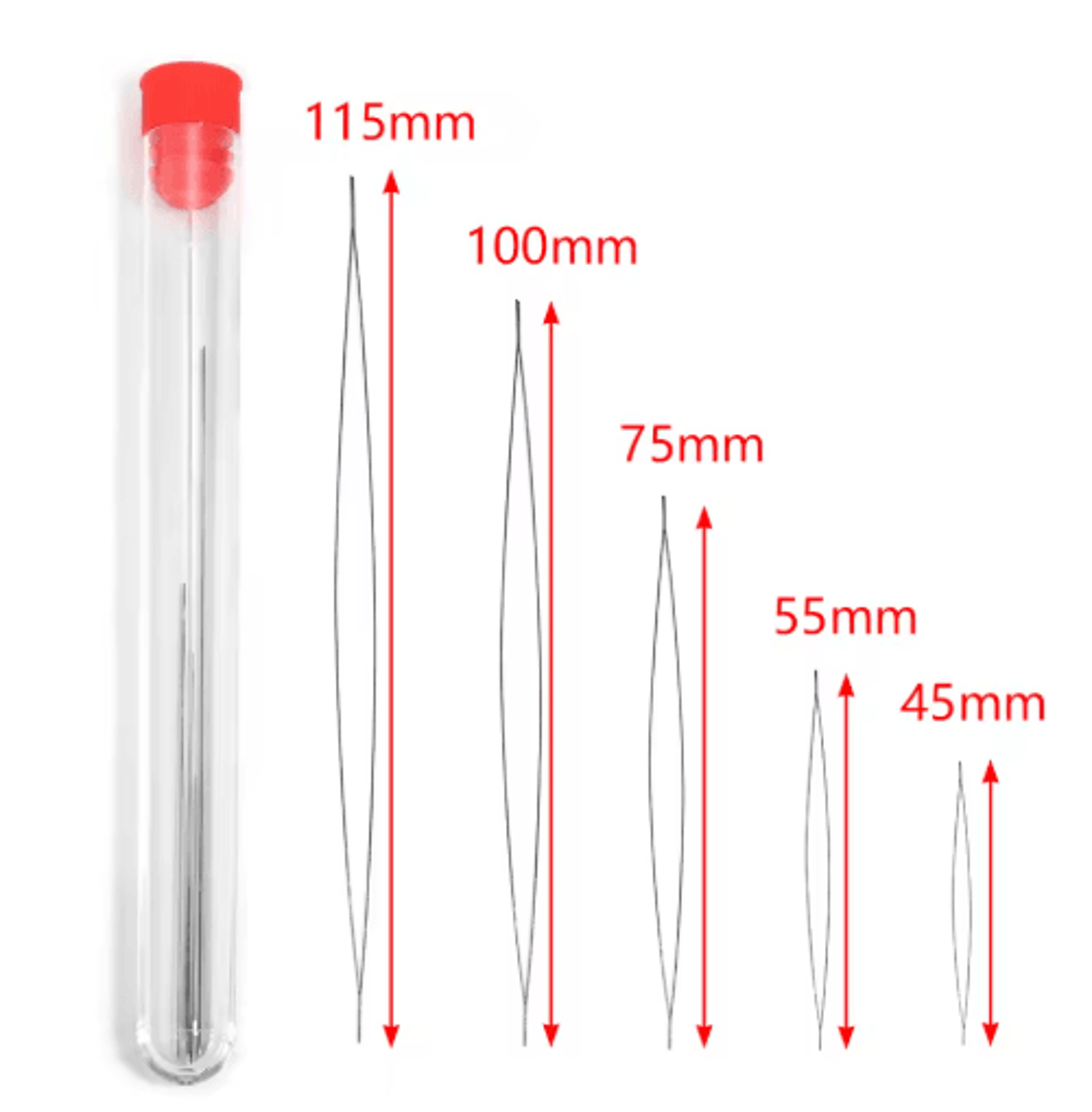 5PCS Curved Steel Beading Needle Set 10