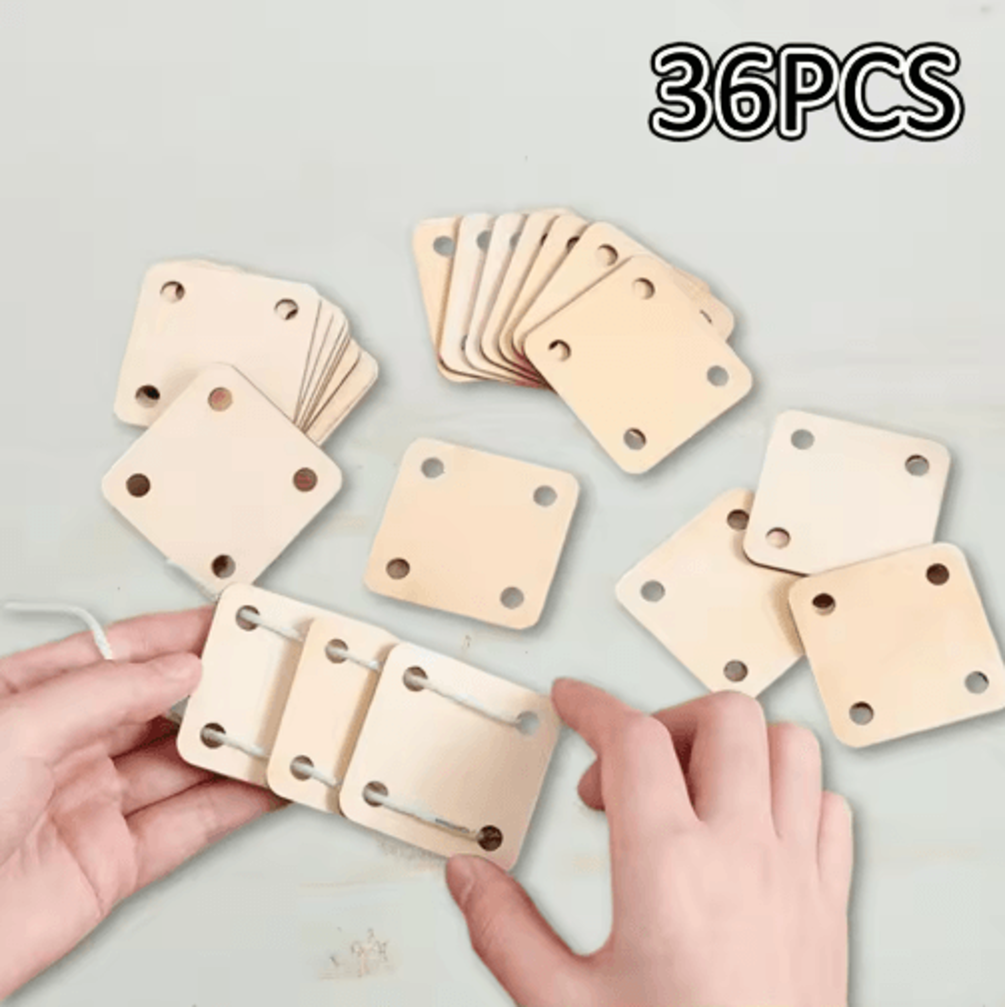 4Hole Wooden Loom Weaving Card Kit 17