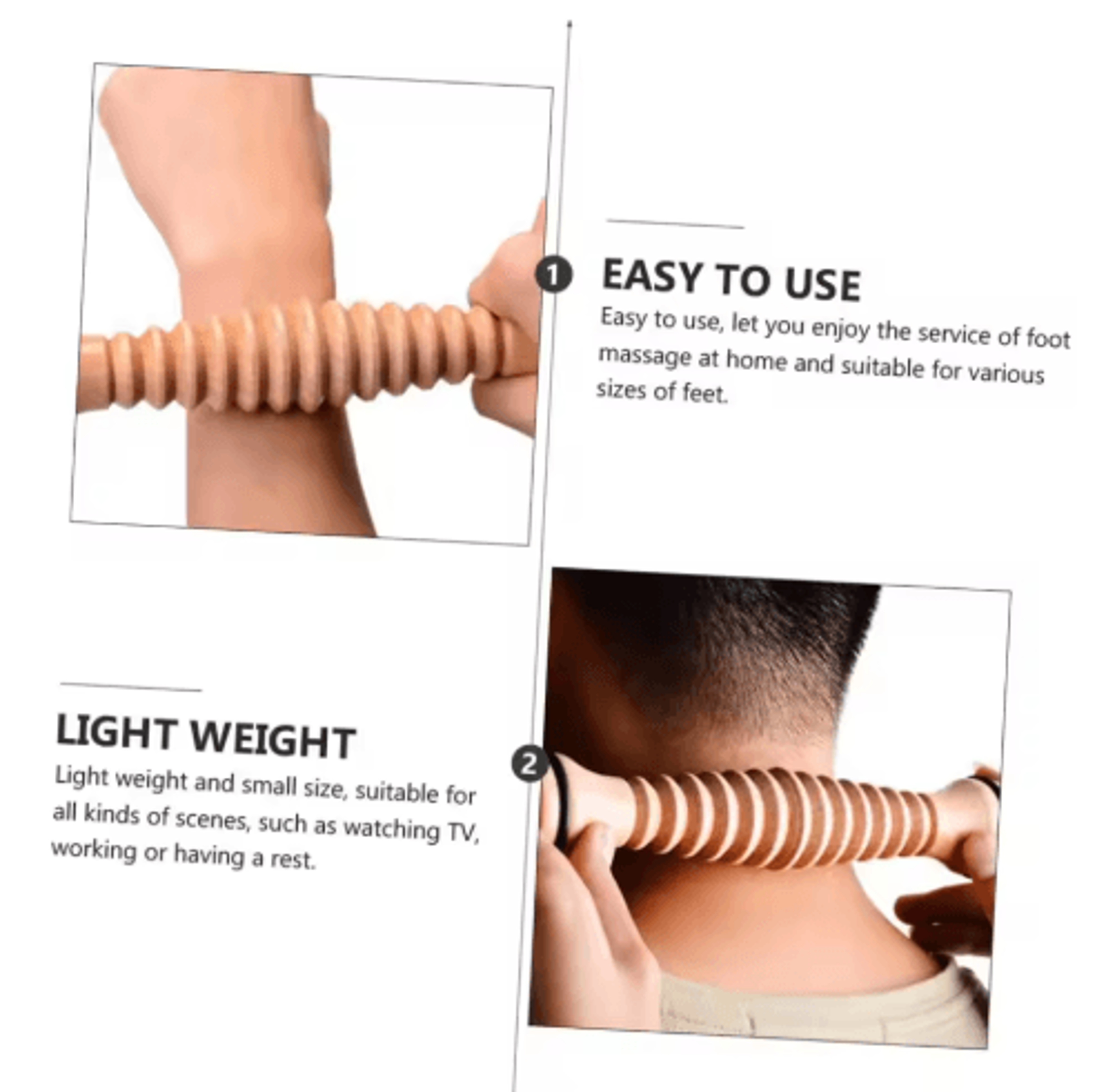 Natural Wooden Foot Massage Roller 4