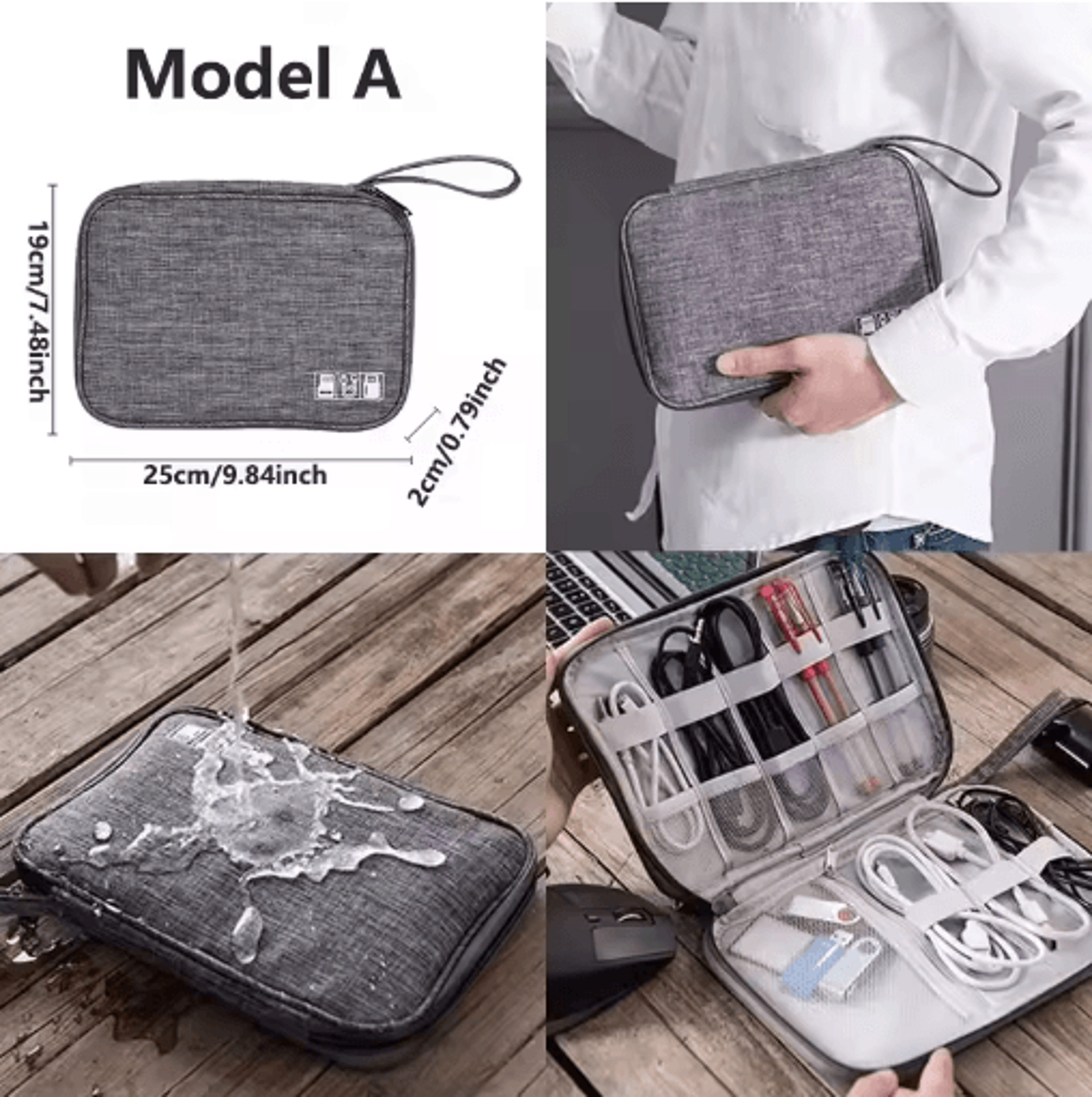 Waterproof Travel Cable  Electronics Organizer Bag 13