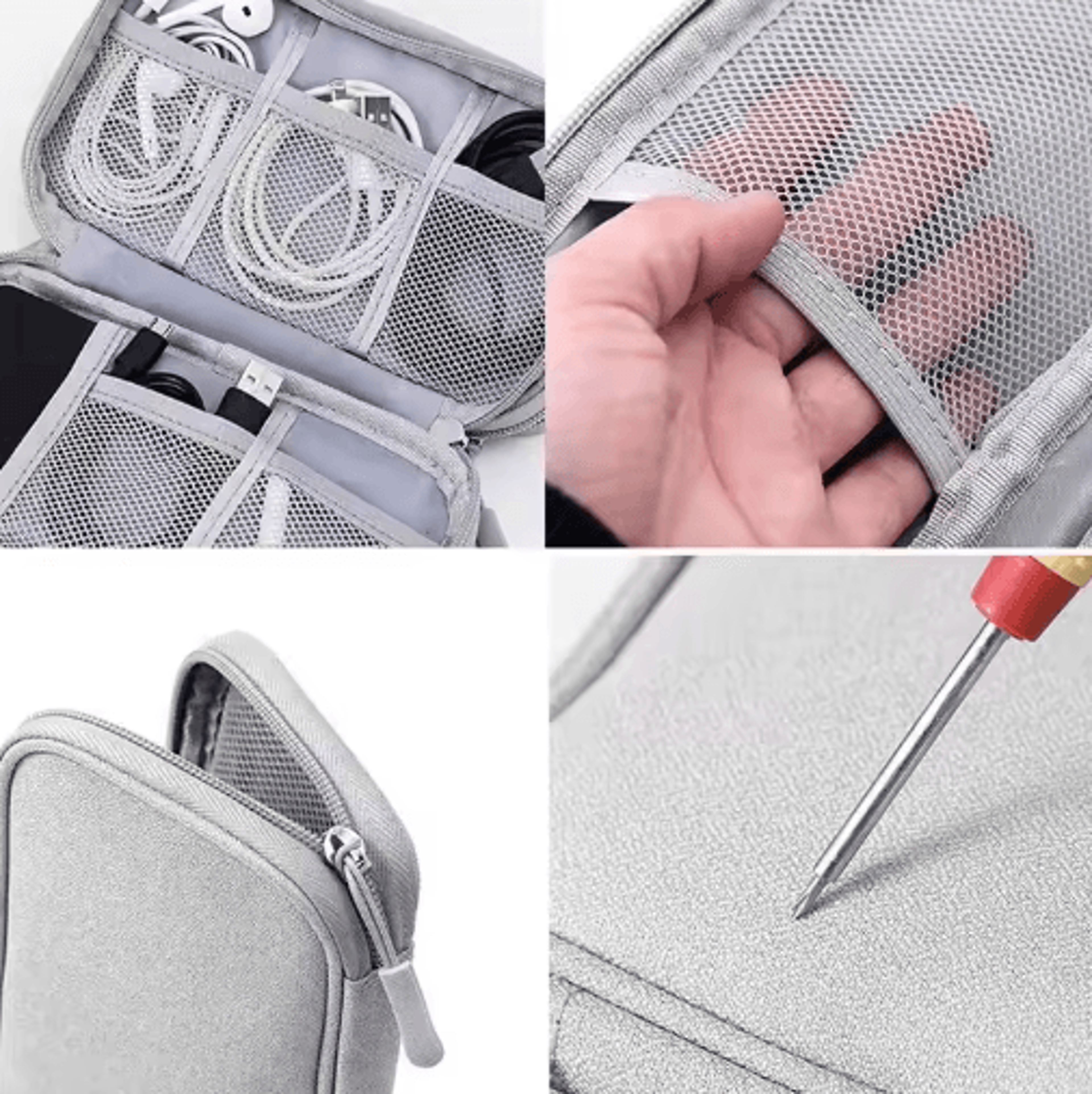 DoubleLayer Waterproof Electronics Travel Organizer 10