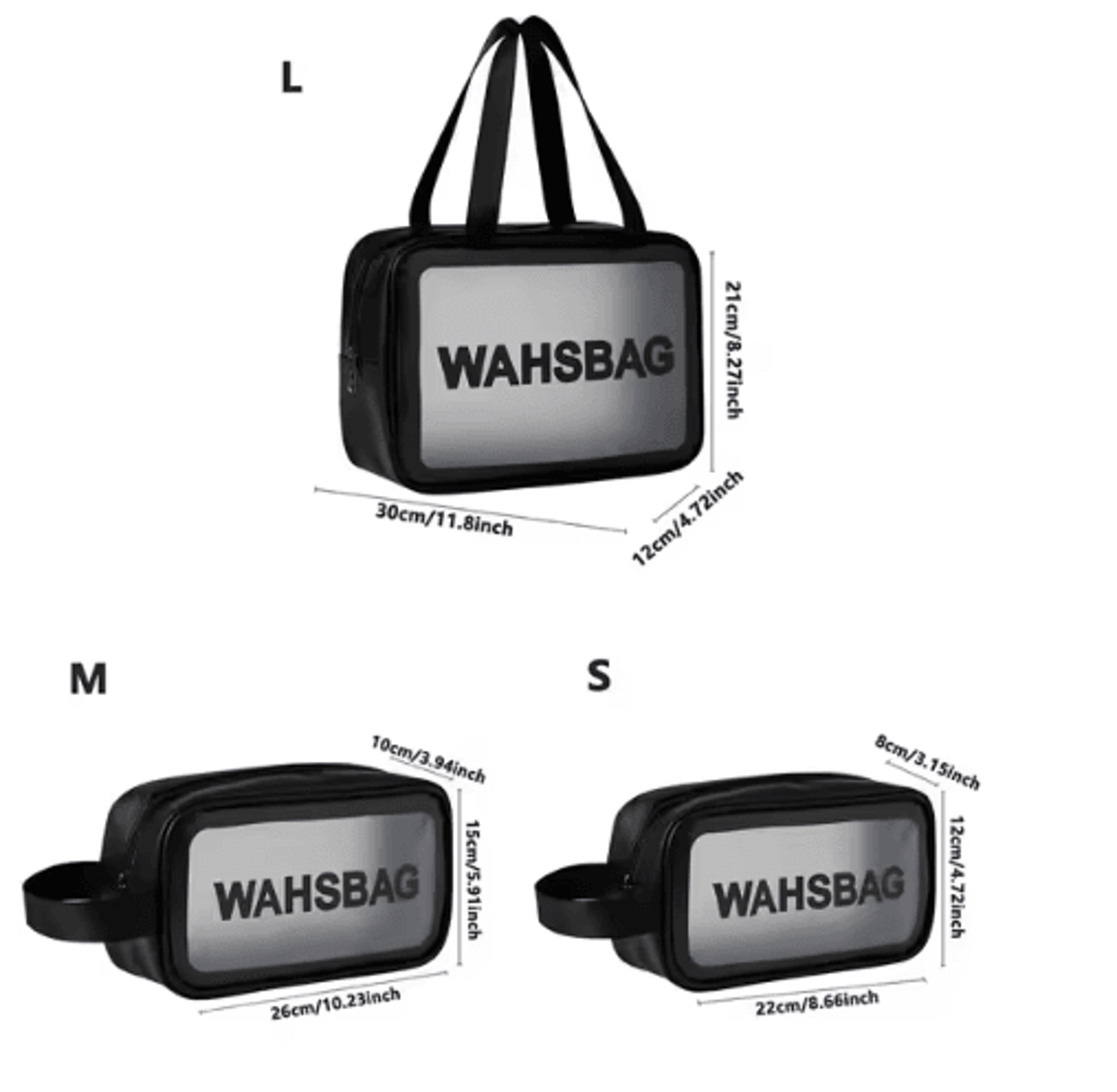Transparent Waterproof Travel Makeup  Toiletry Bag 10