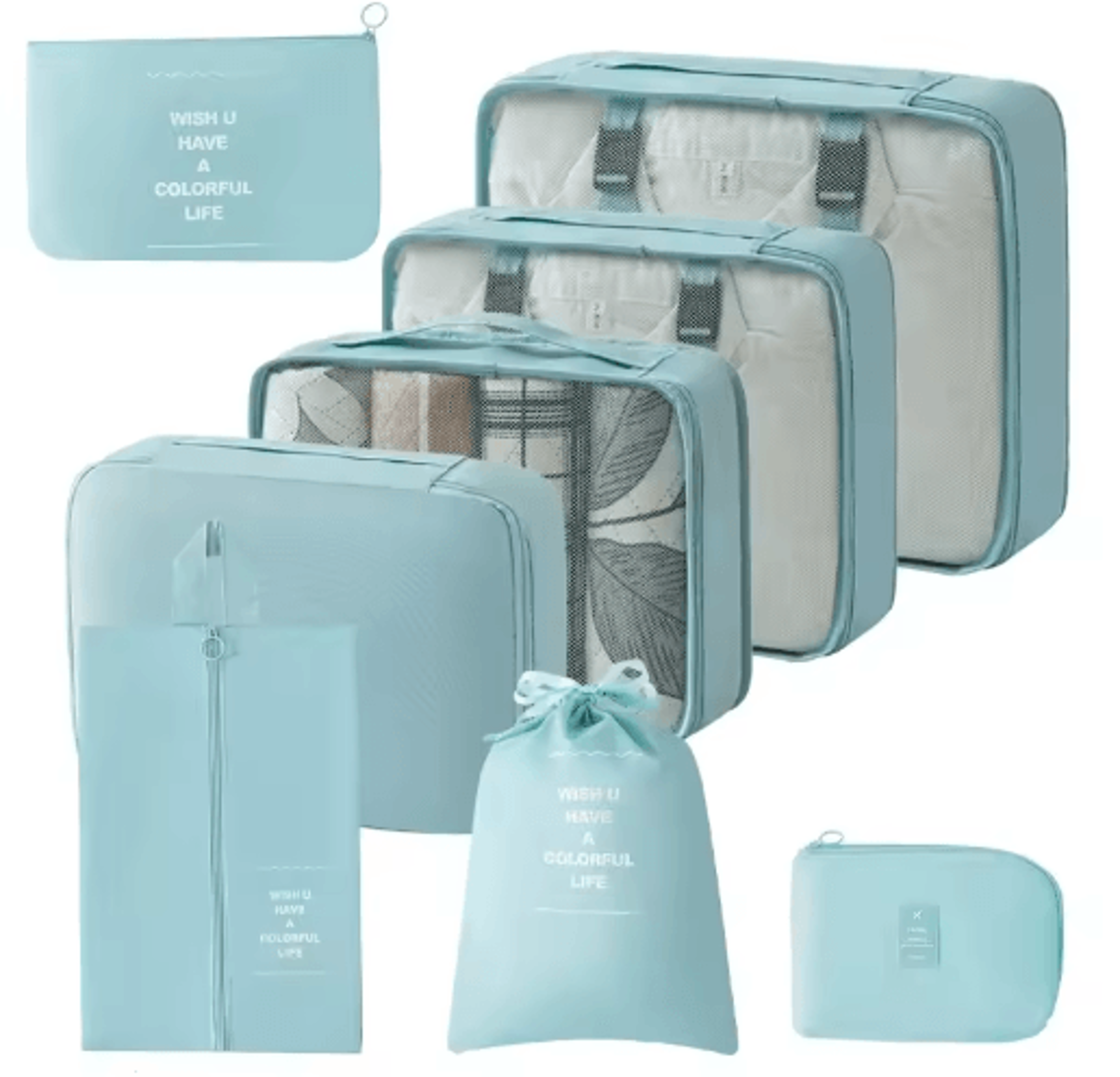 8PCS Foldable Travel Packing Cubes Organizer Set 4