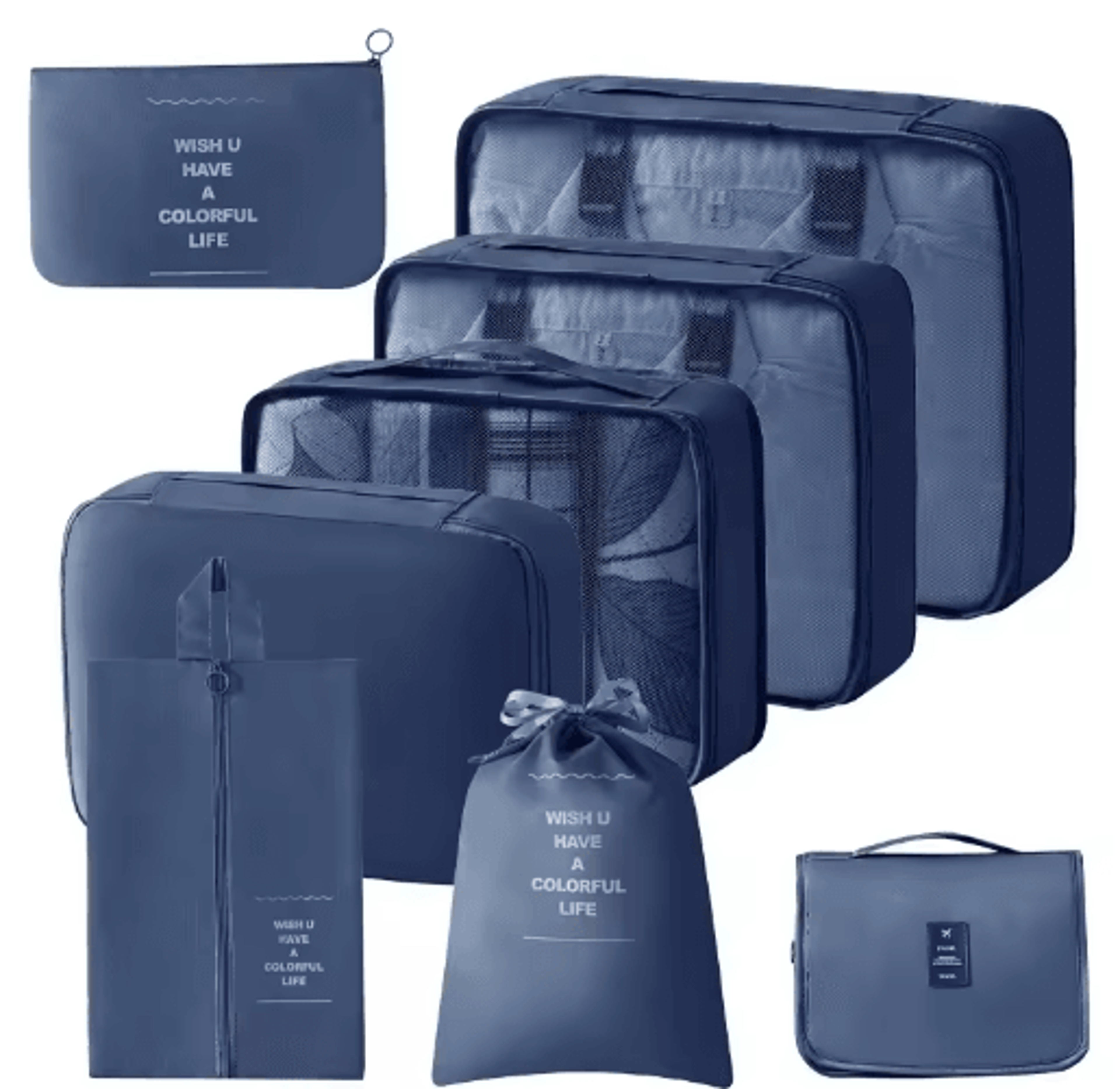8PCS Foldable Travel Packing Cubes Organizer Set 19