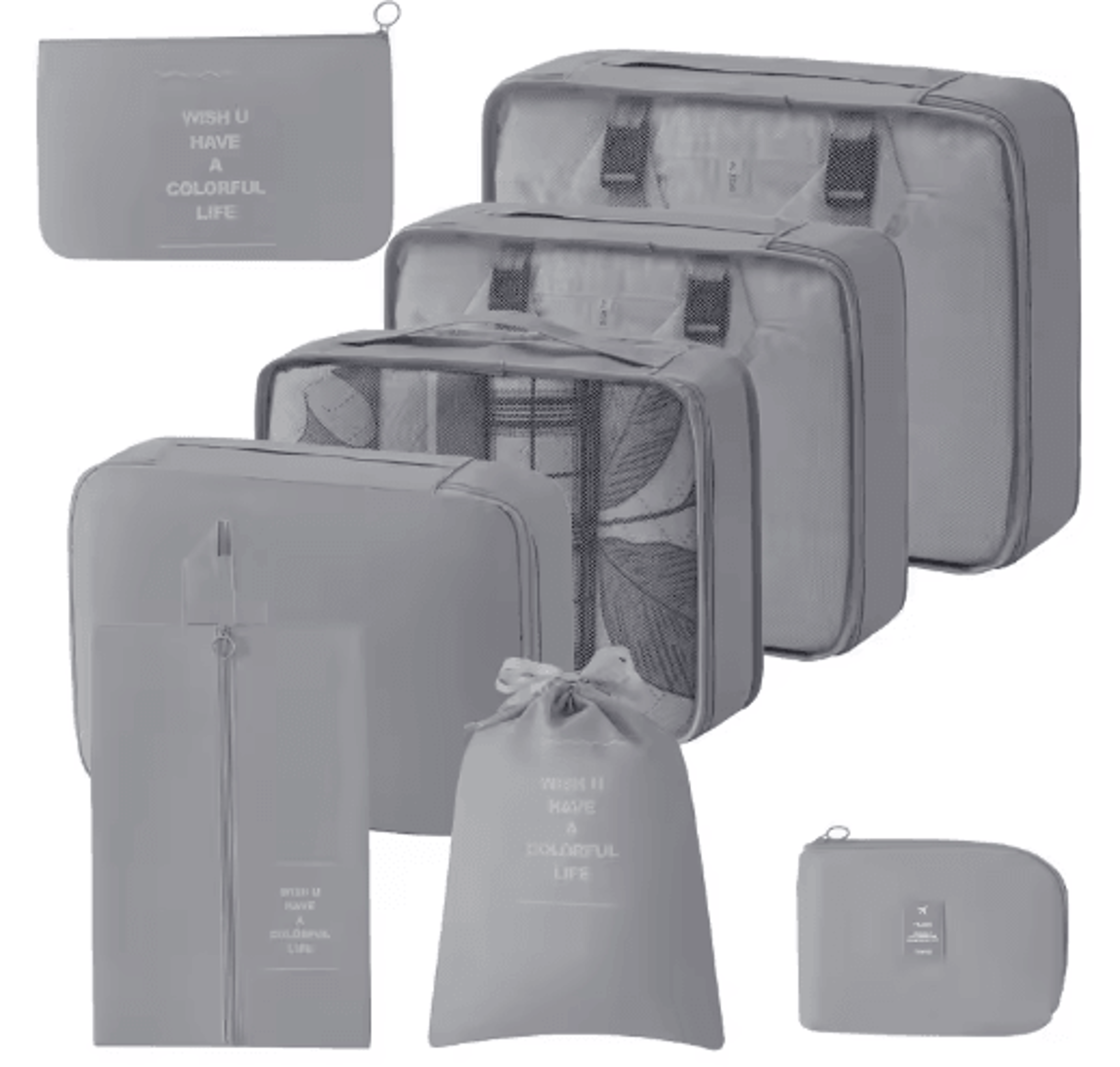 8PCS Foldable Travel Packing Cubes Organizer Set 11