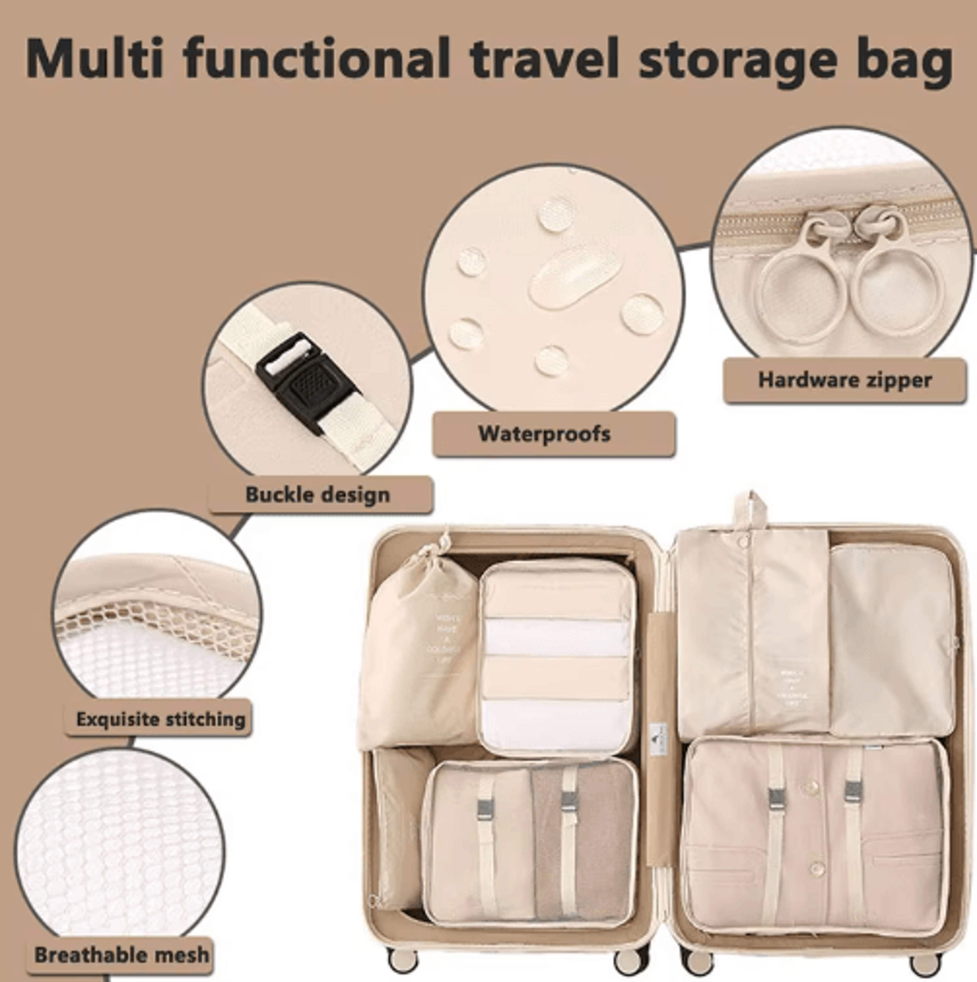 MultiPurpose Travel Packing  Storage Bag Set 25