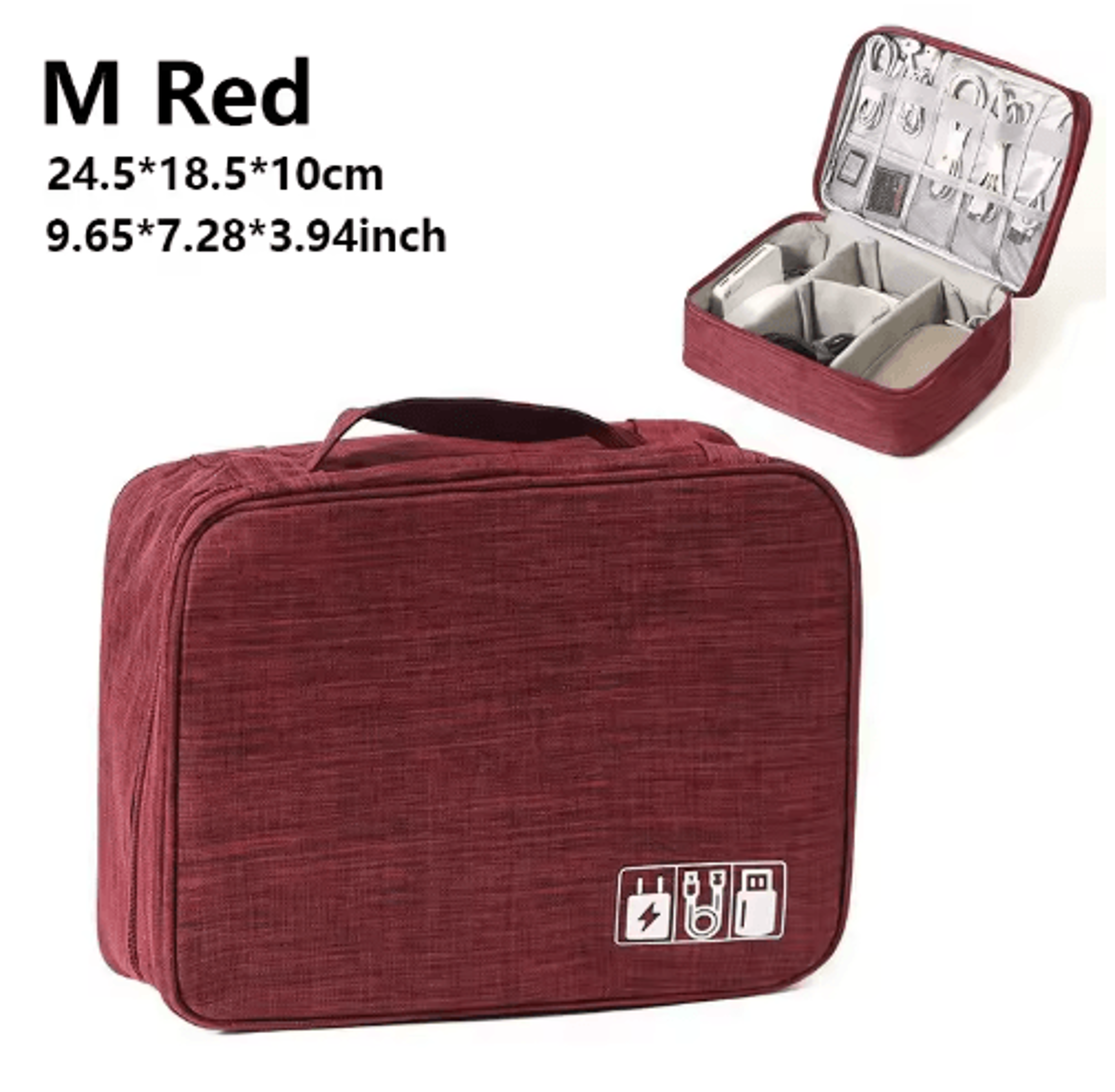 Waterproof Travel Cable And Electronics Organizer Case 7