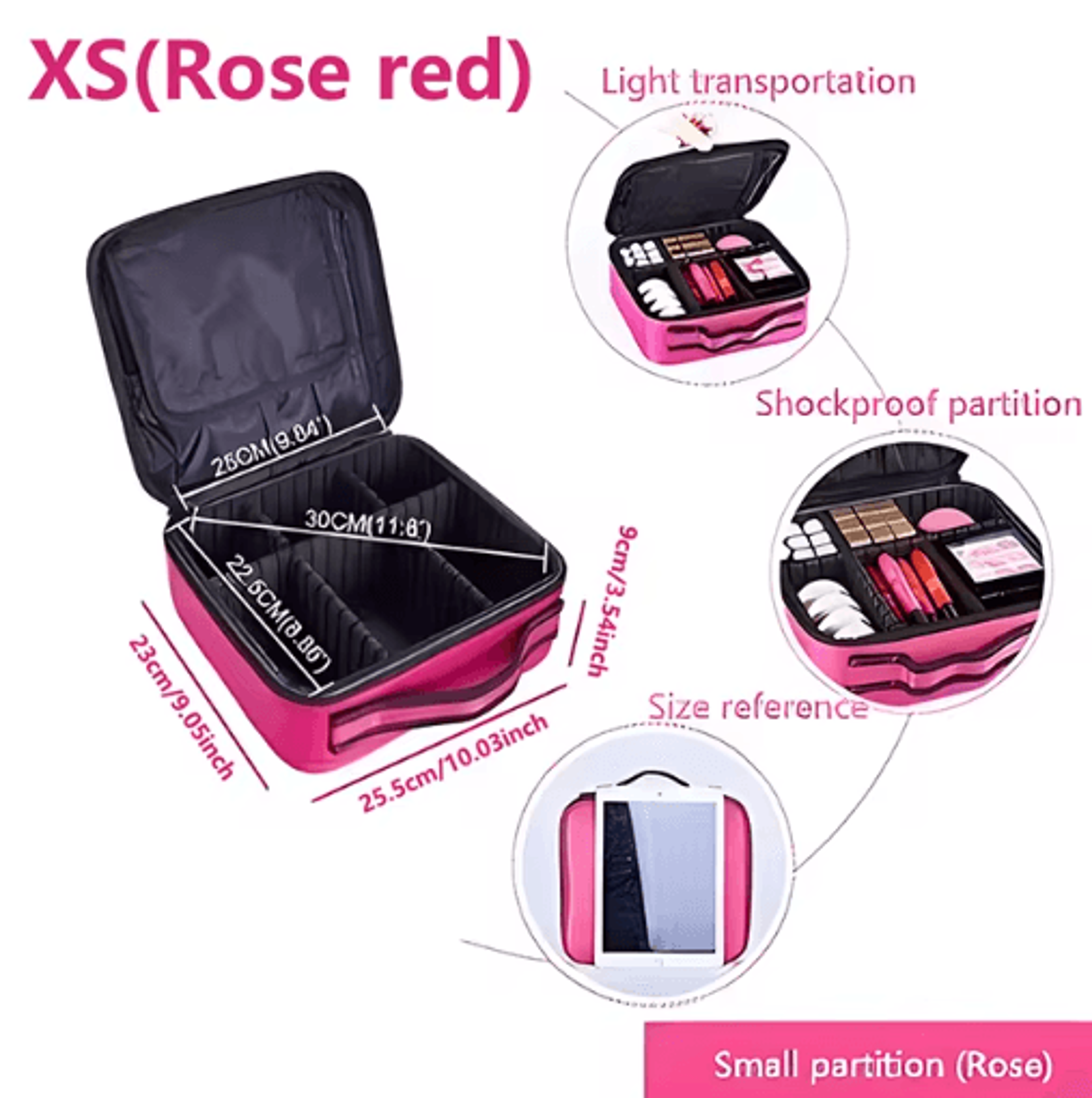 LargeCapacity Oxford Professional Makeup Case 8