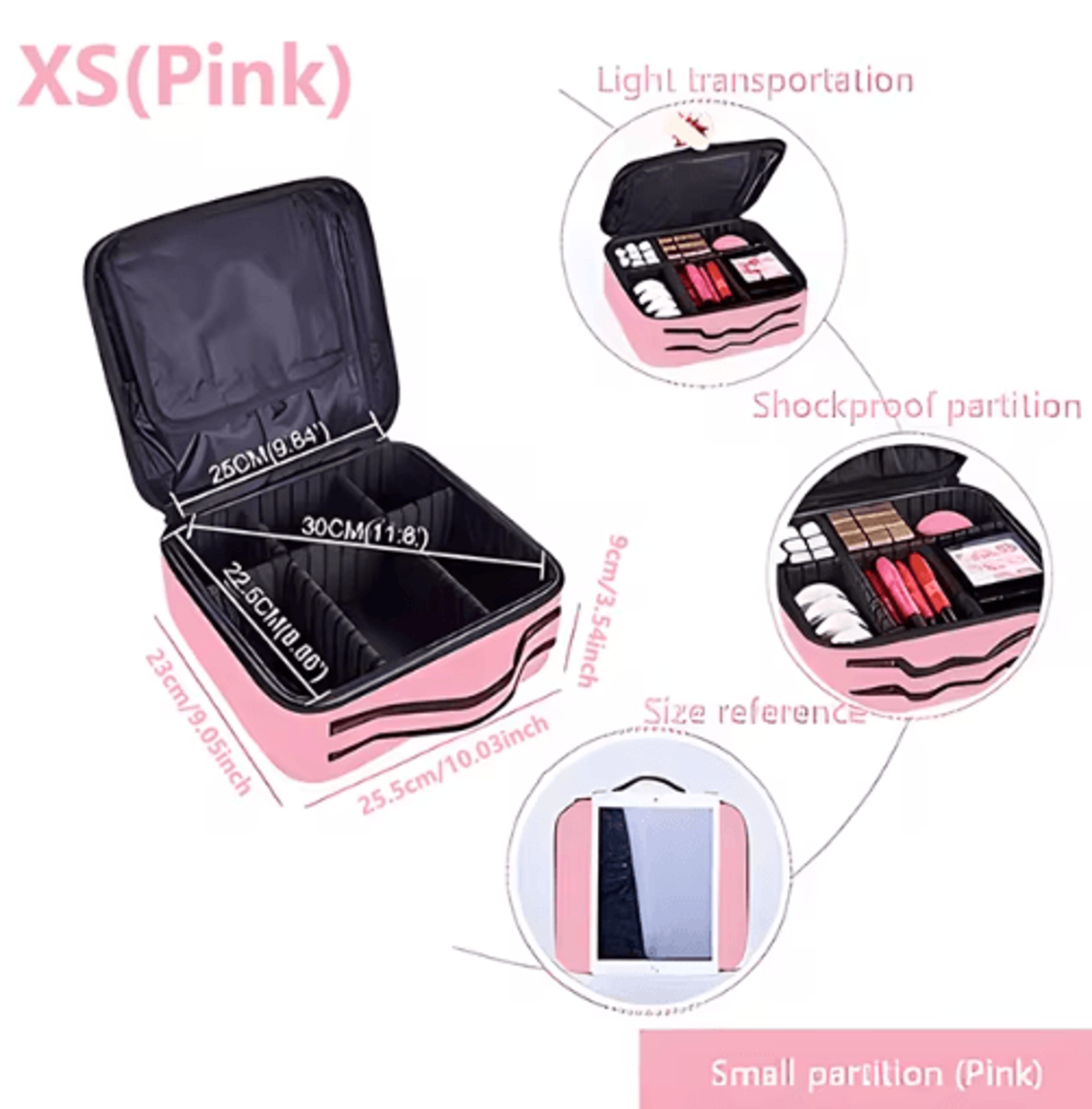 LargeCapacity Oxford Professional Makeup Case 7