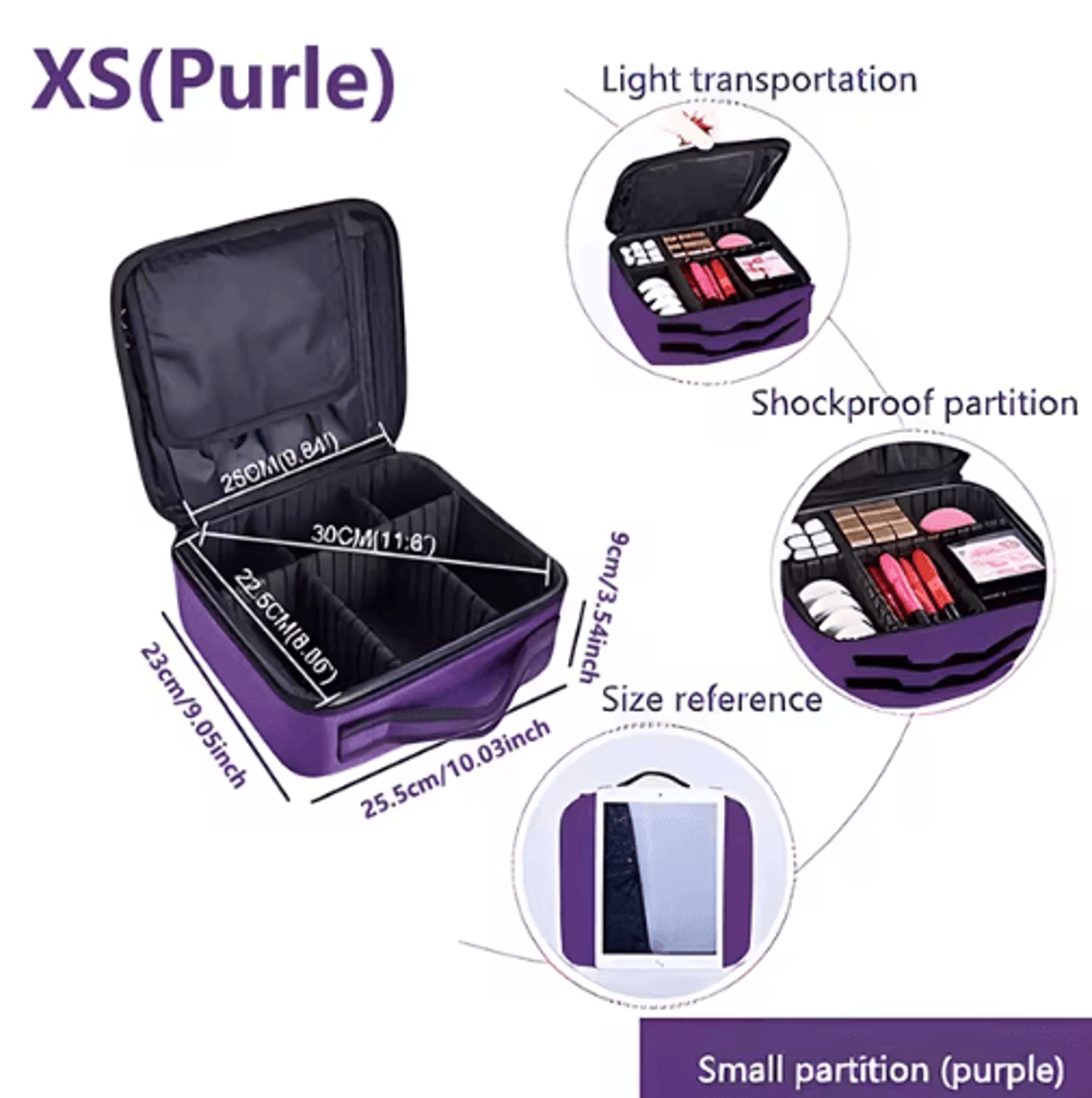LargeCapacity Oxford Professional Makeup Case 3