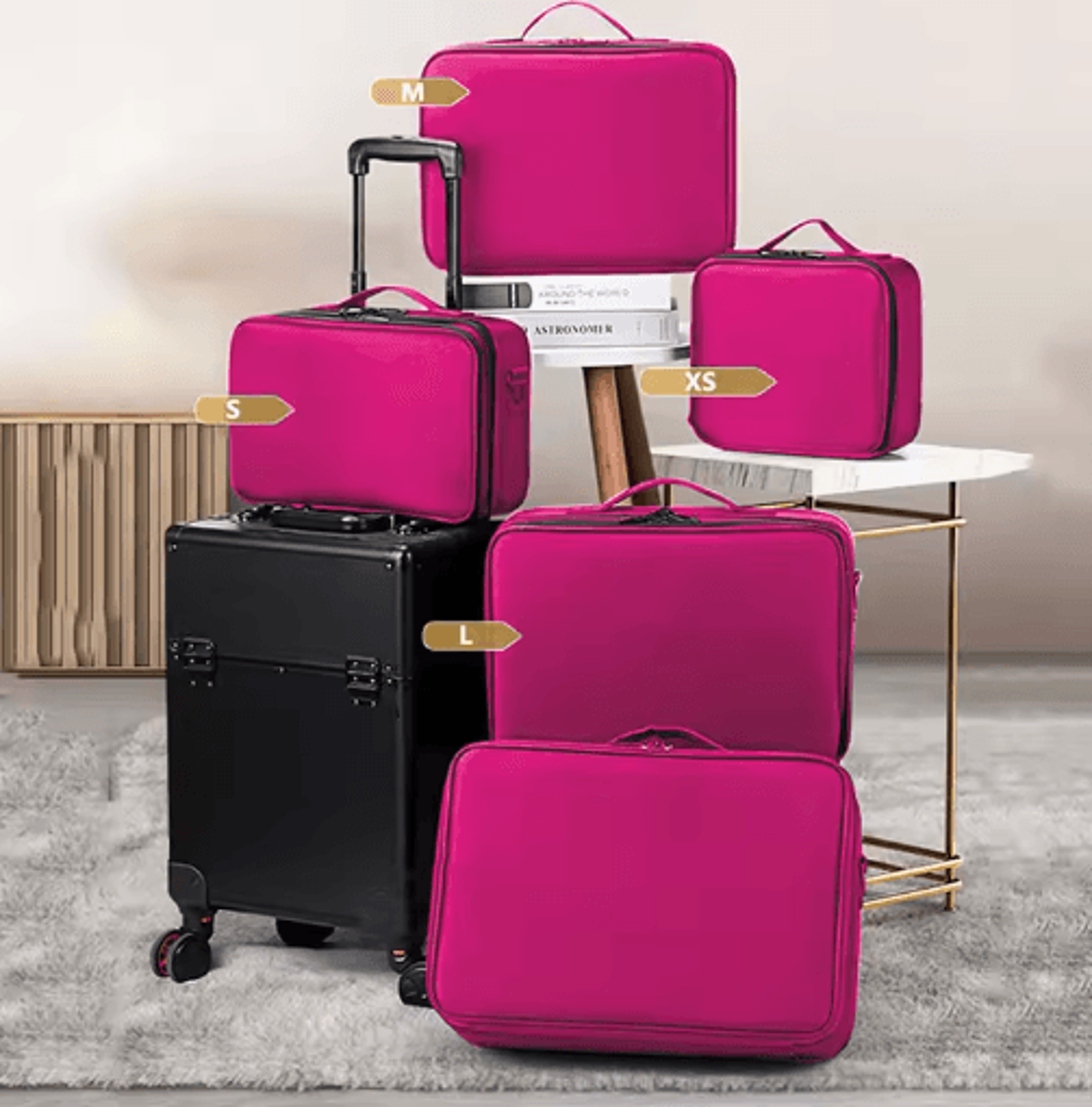 LargeCapacity Oxford Professional Makeup Case 0