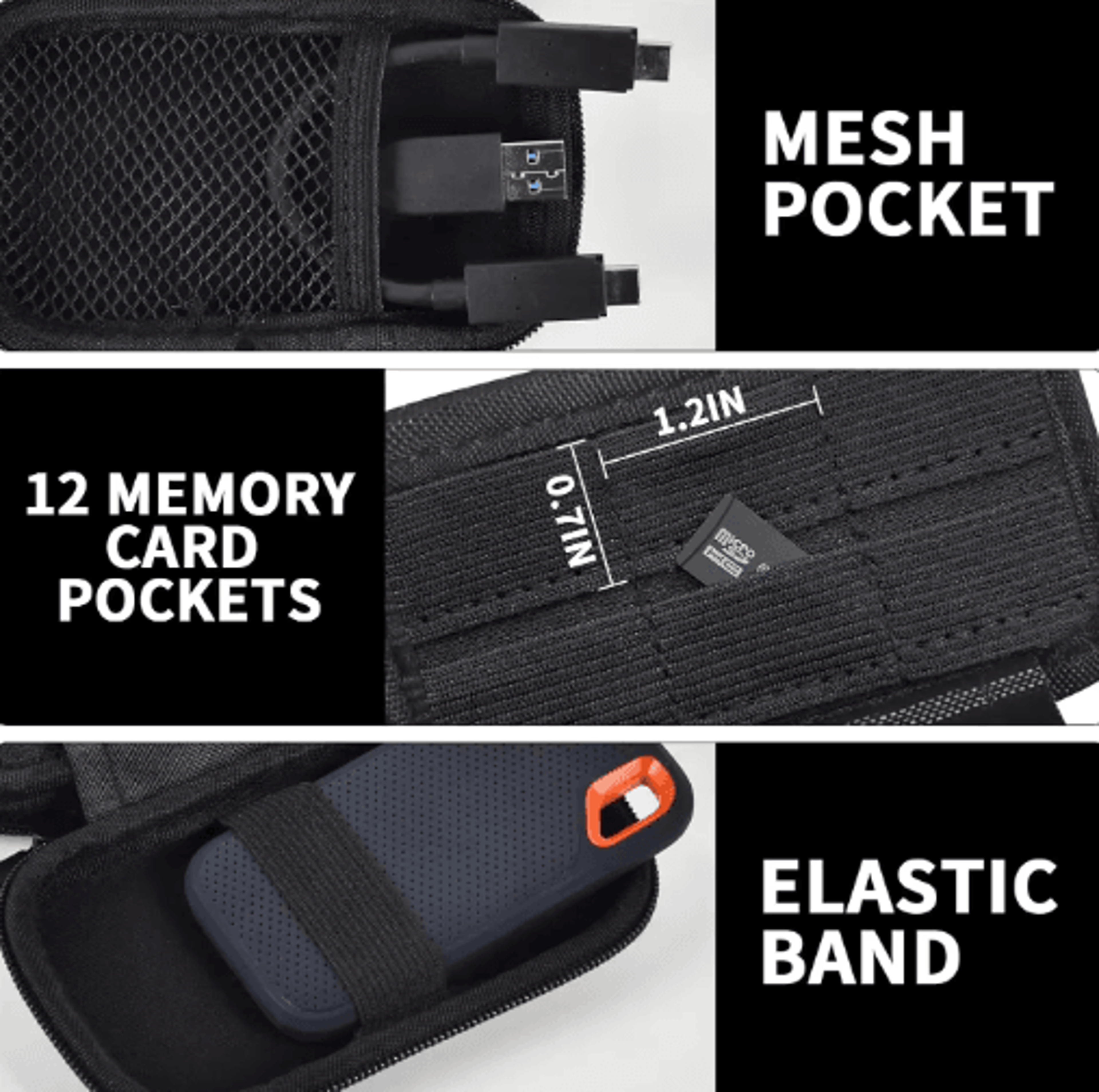 Protective SSD  Memory Card Travel Case For SanDisk Extreme 6