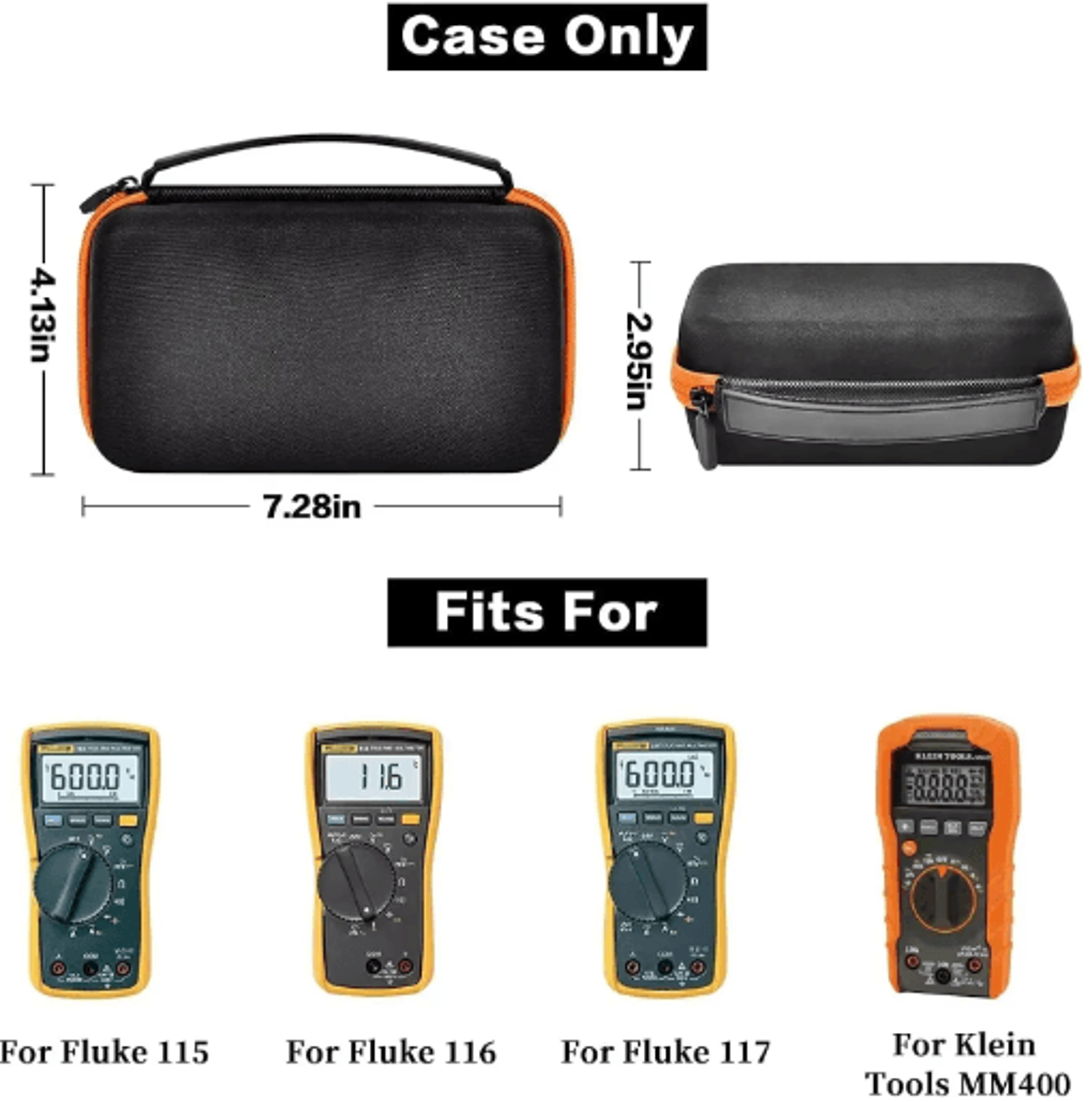 Hard Carrying Case For Klein Tools  Fluke Digital Multimeters 0