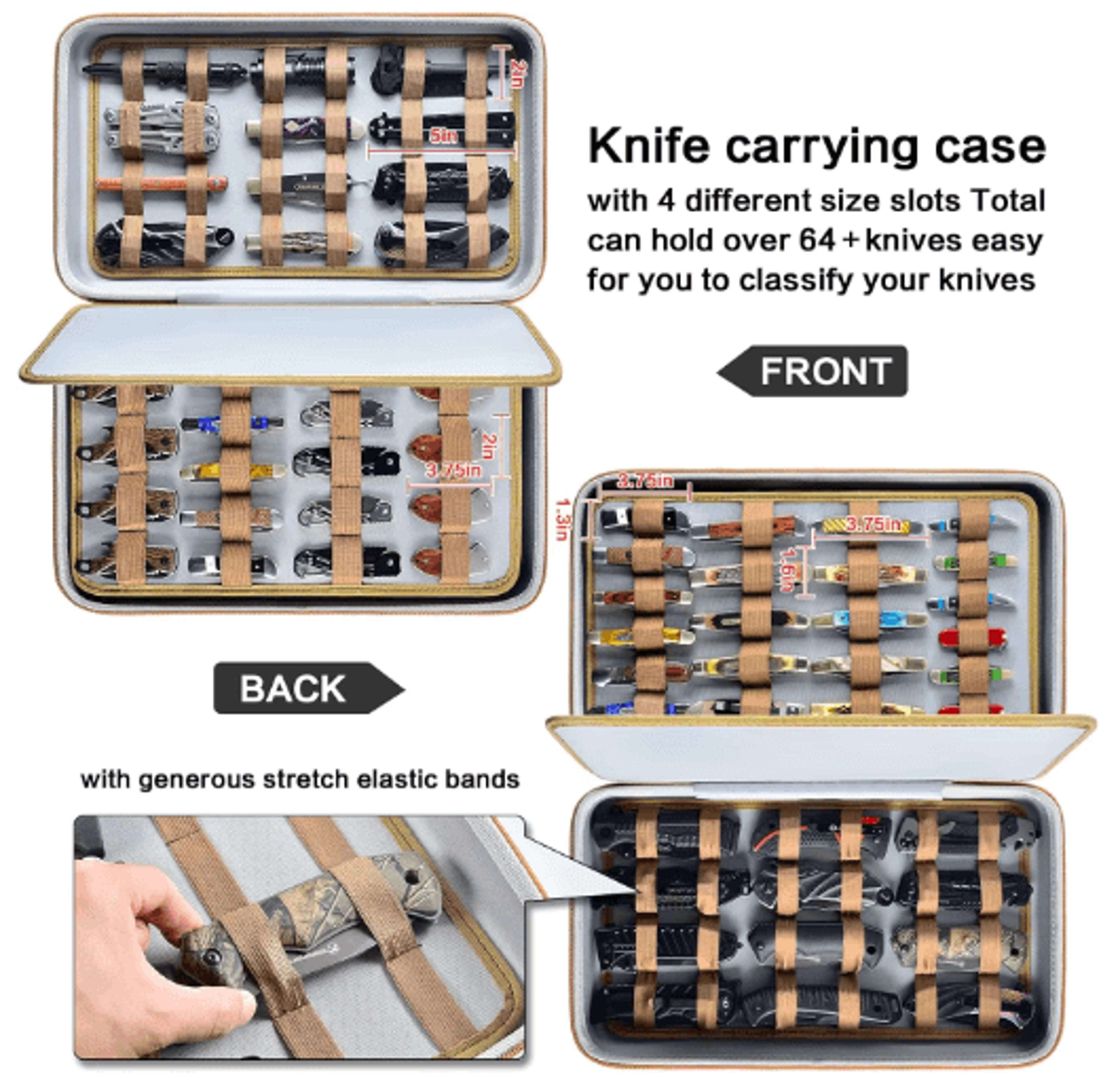 64 Slot Folding Knife Collection Display Case 7