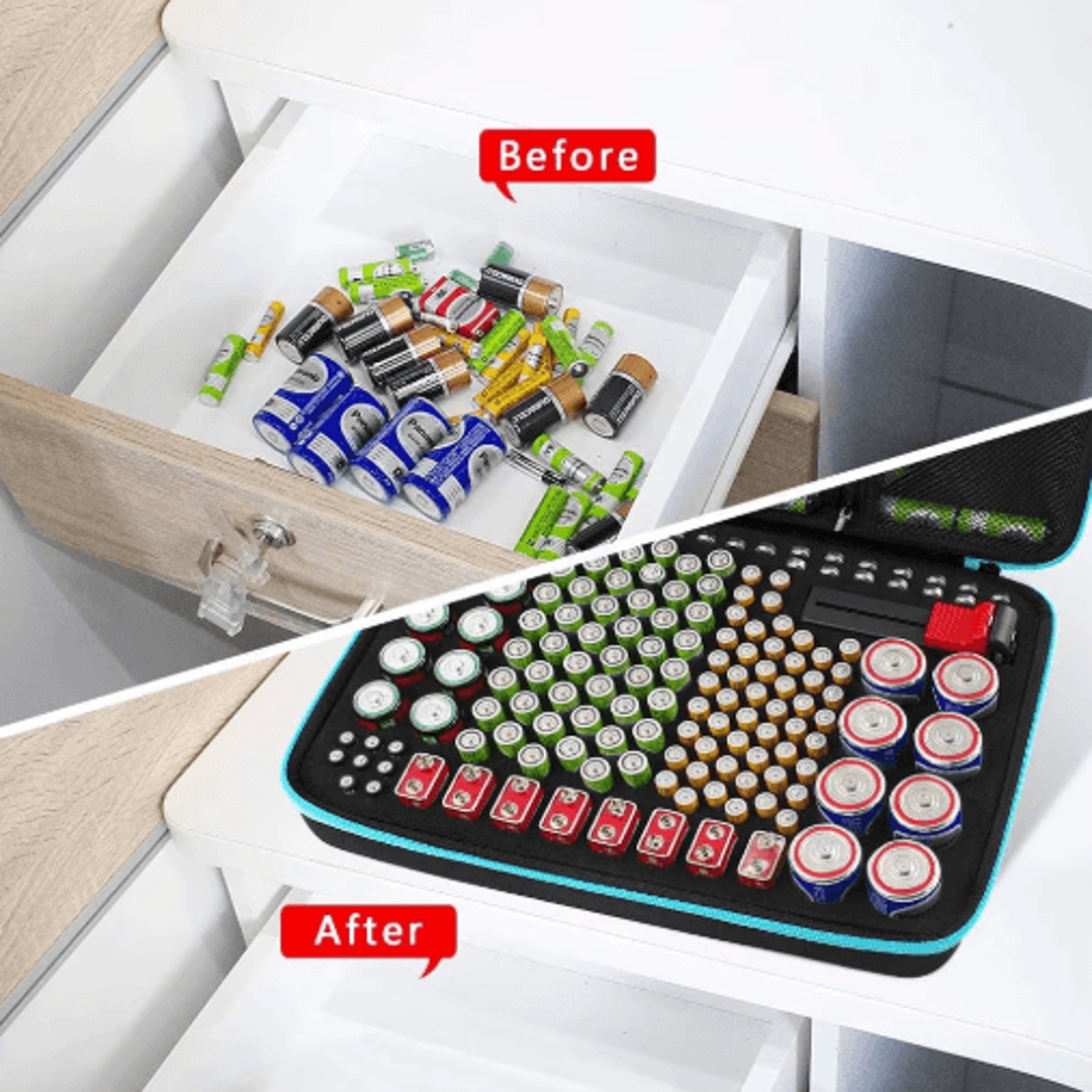 220 Battery Organizer Storage Case With Tester 3