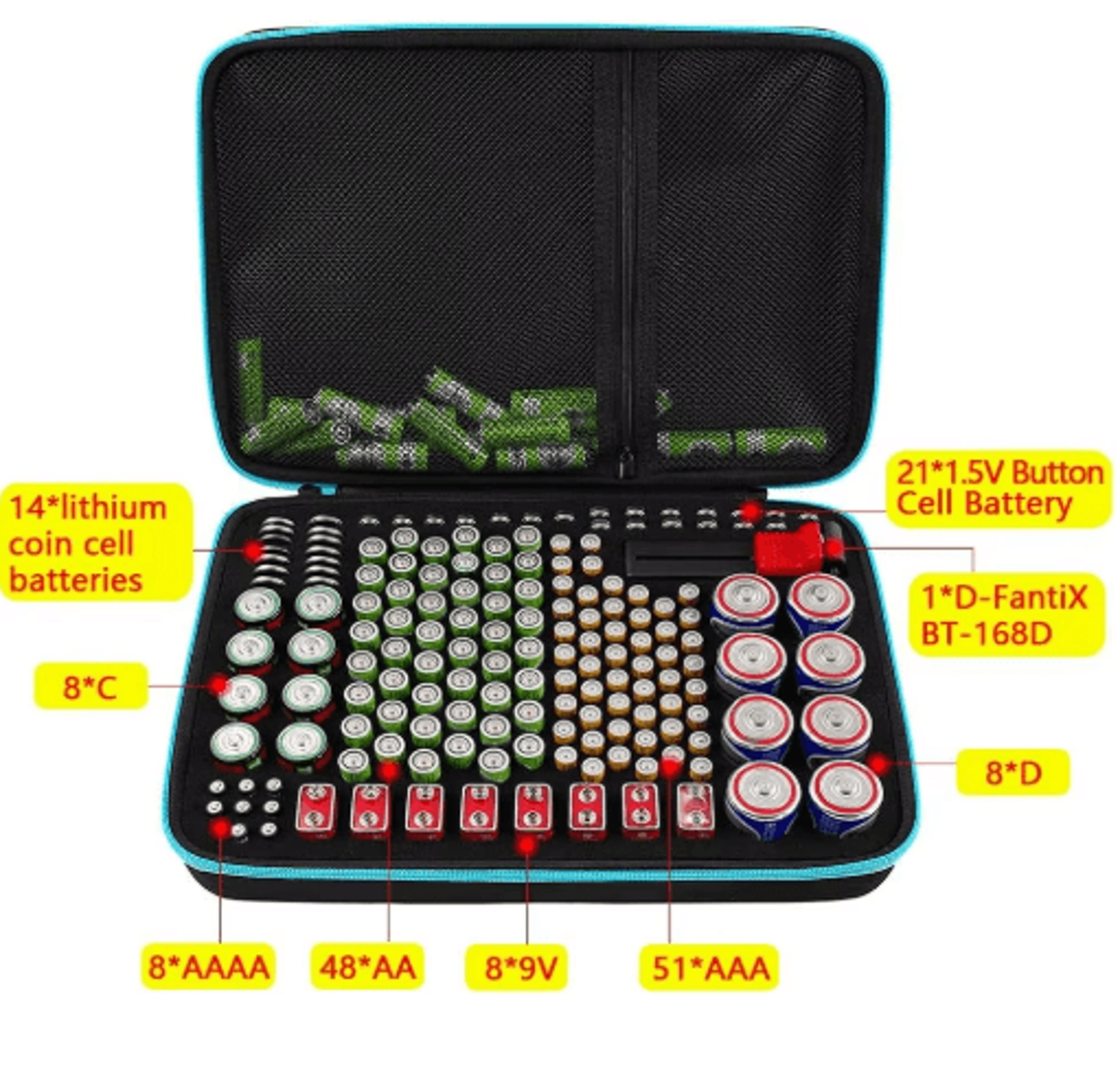 220 Battery Organizer Storage Case With Tester 5