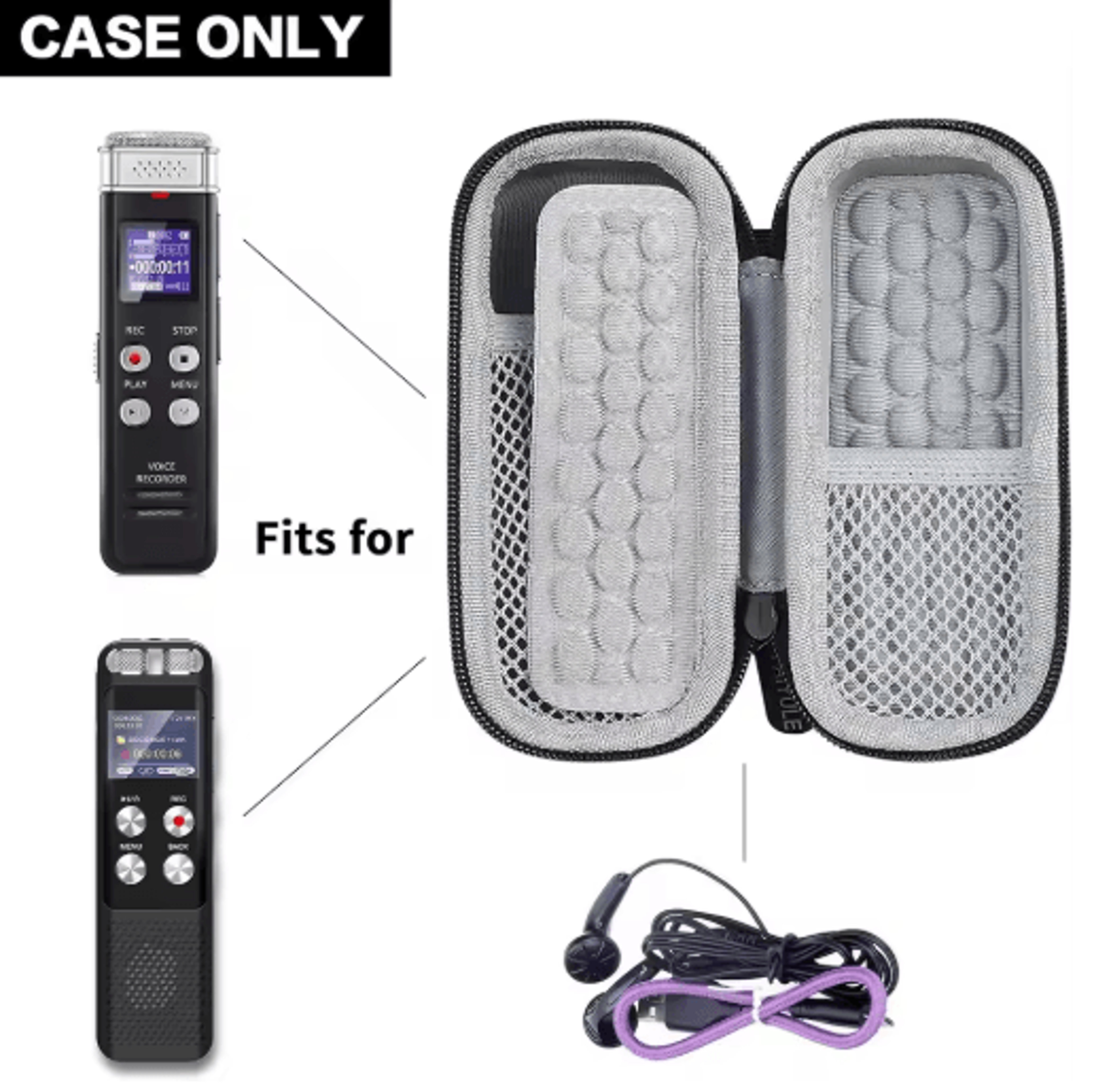 Protective Carrying Case For Digital Voice Recorders 4