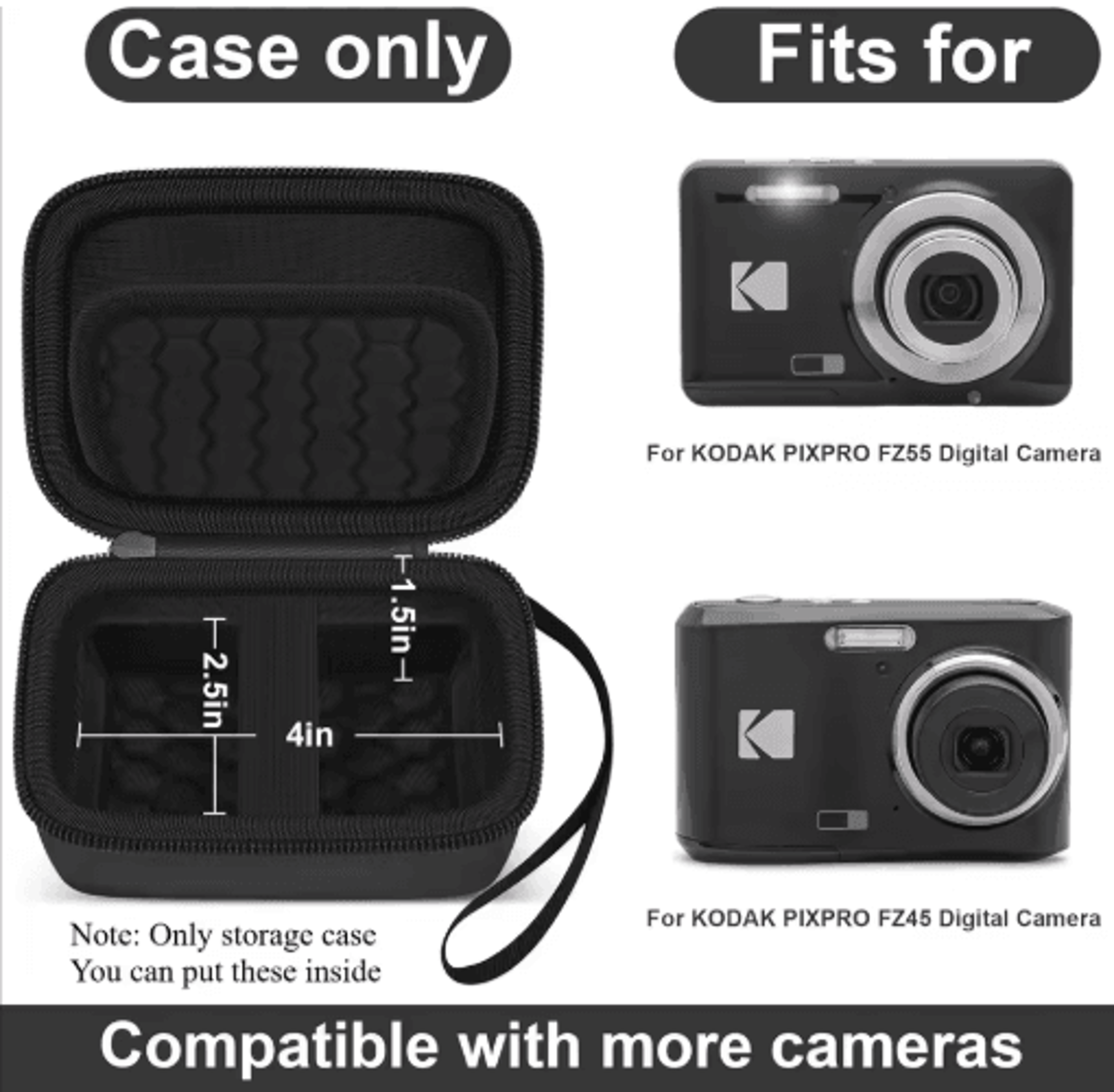 Protective Travel Case For KODAK PIXPRO Digital Cameras 6