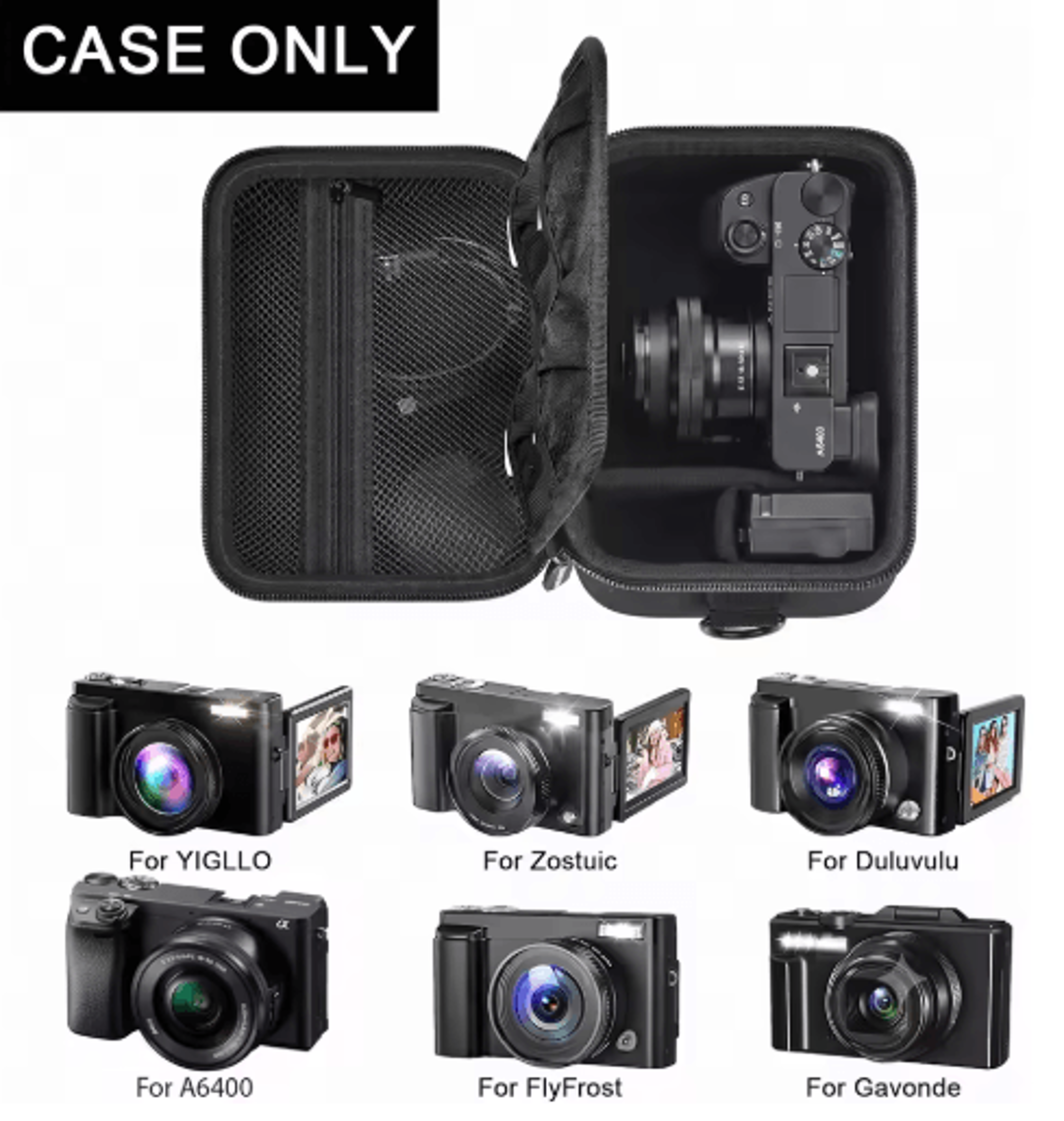 Hard Camera Travel Case For Sony ZVE10  Alpha Cameras 6