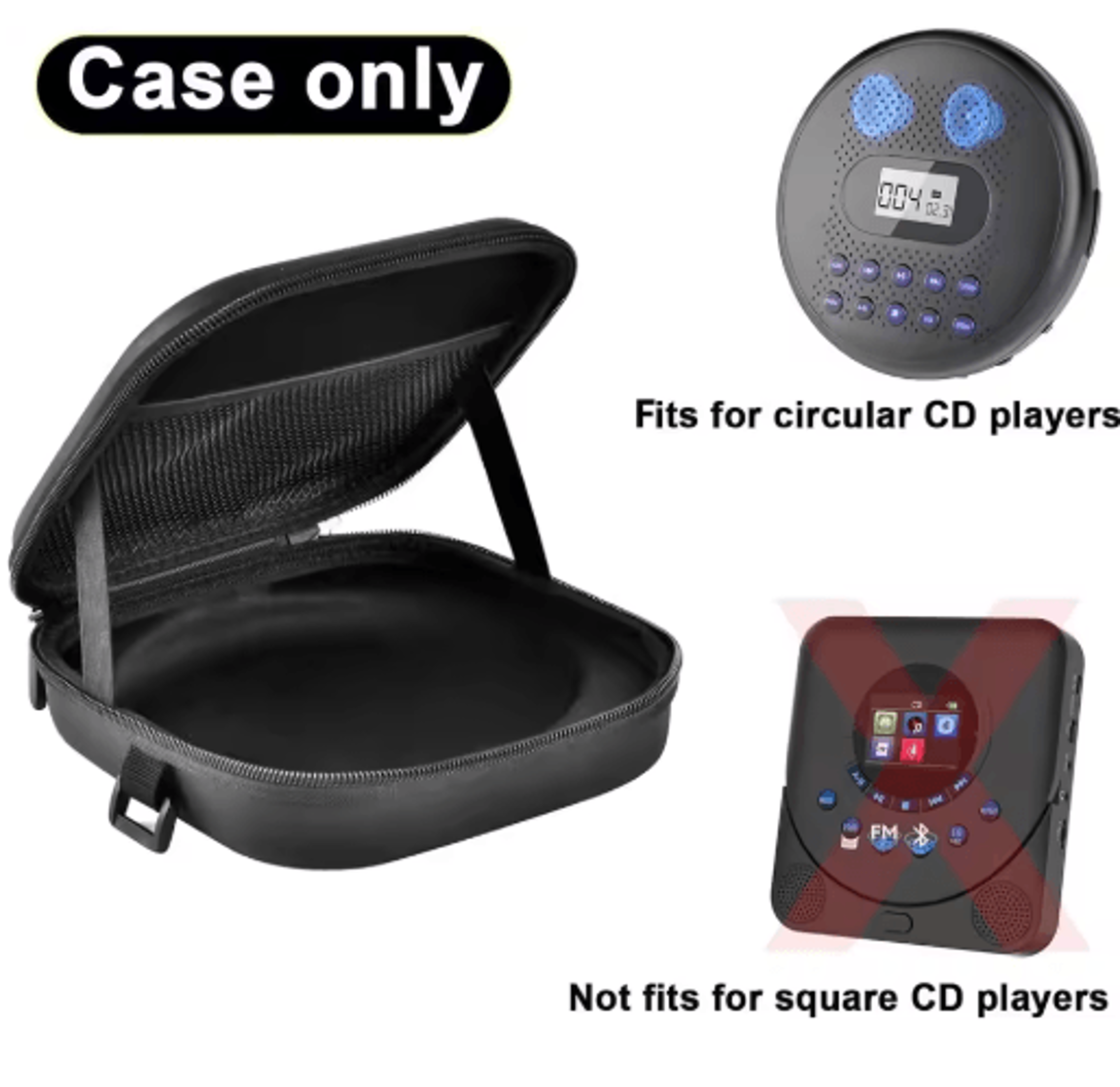 Portable CD Player Travel Case With Carrying Belt 5