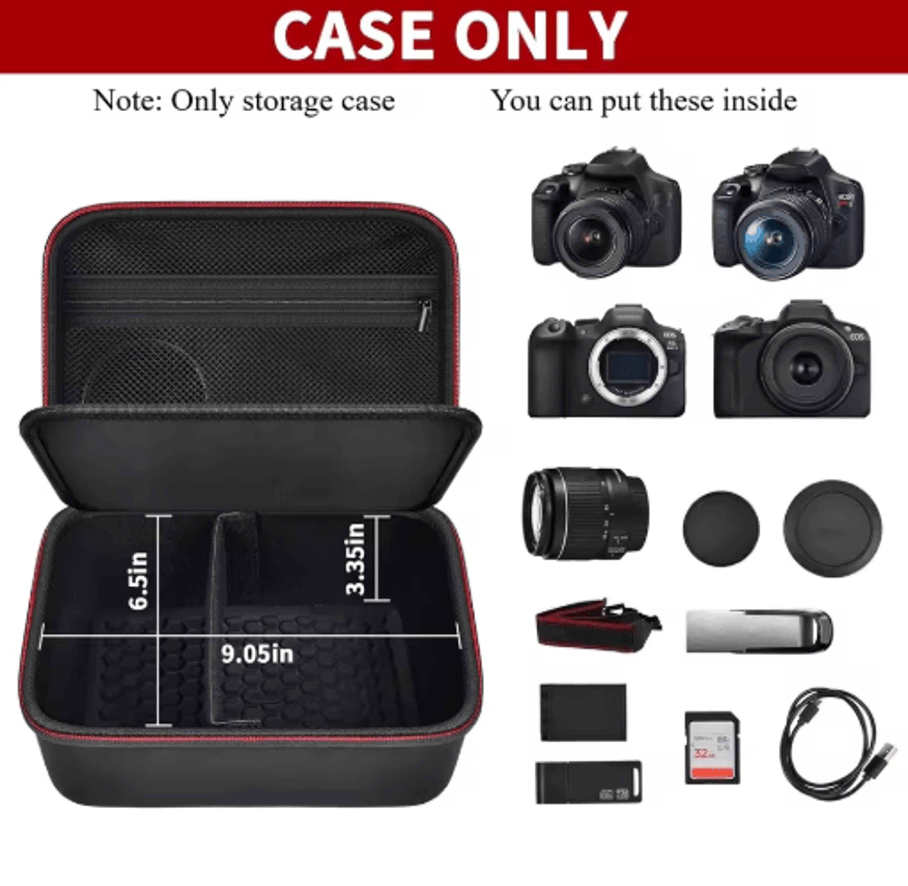 Compact Crossbody Camera Case For Canon EOS R100  R50 6