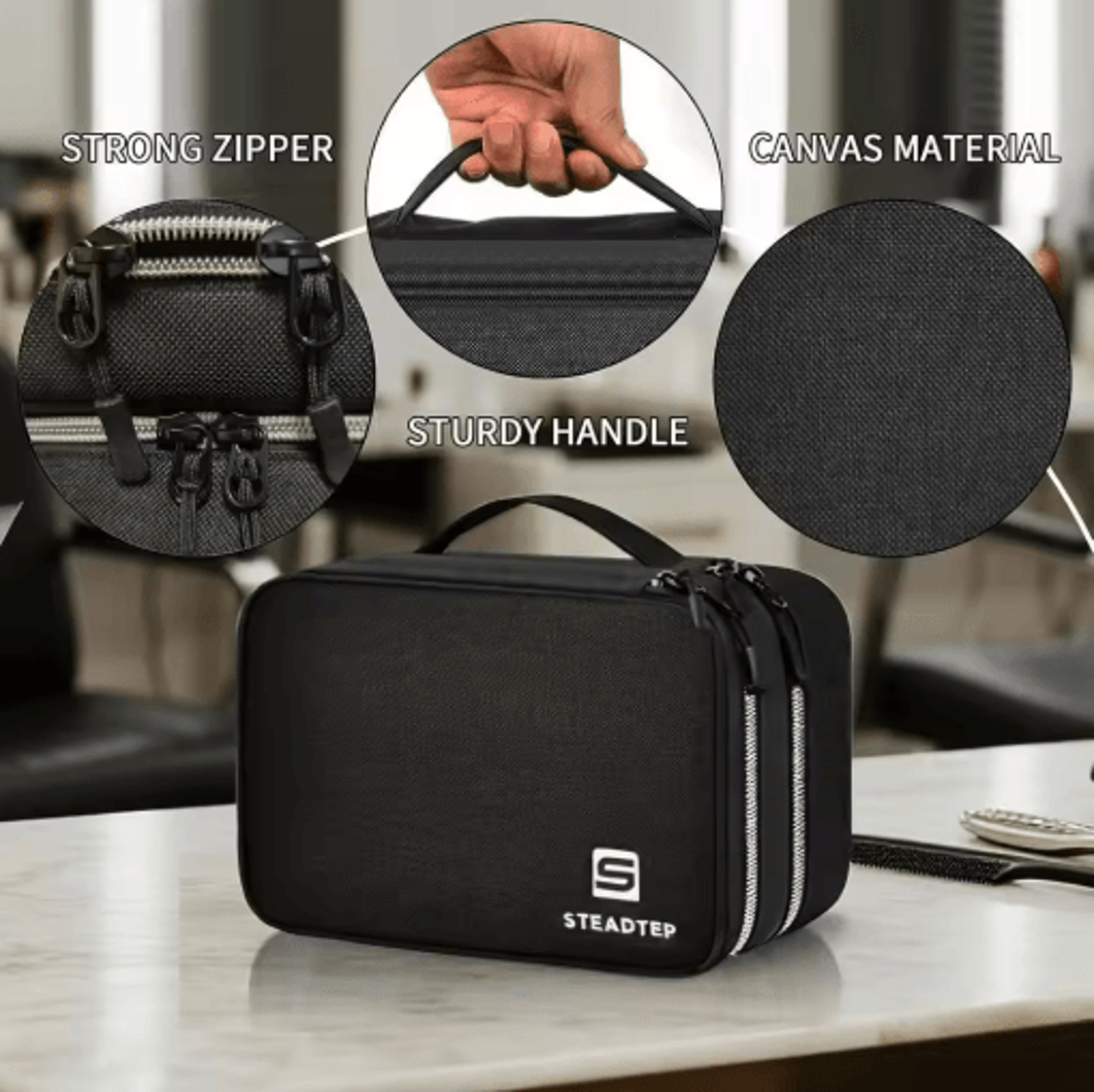 DoubleLayer Barber Clipper Organizer Case For Wahl  Ufree 5