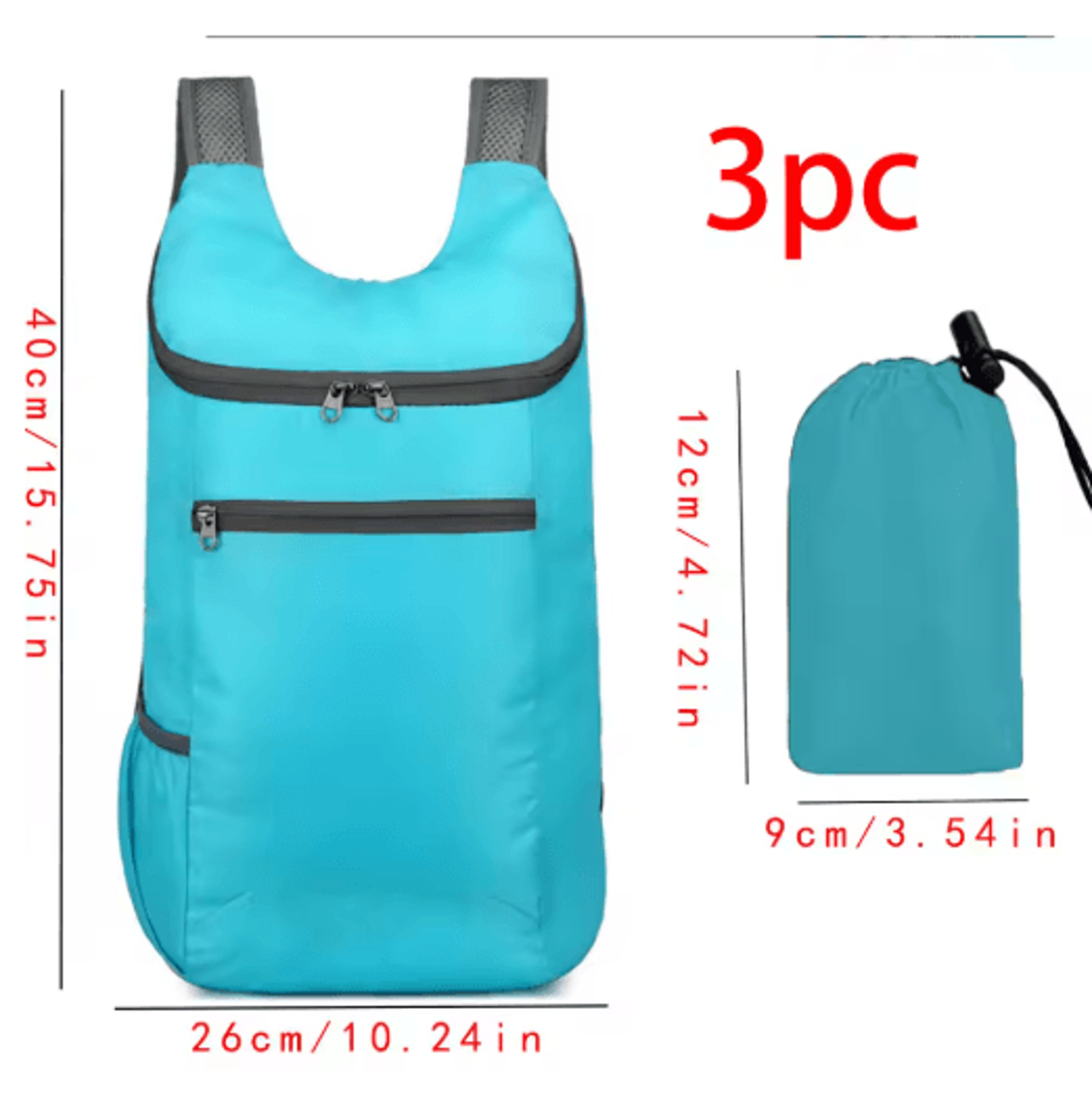 Foldable Weekend Travel Bag  Waterproof Large Capacity Lightweight Backpack 2
