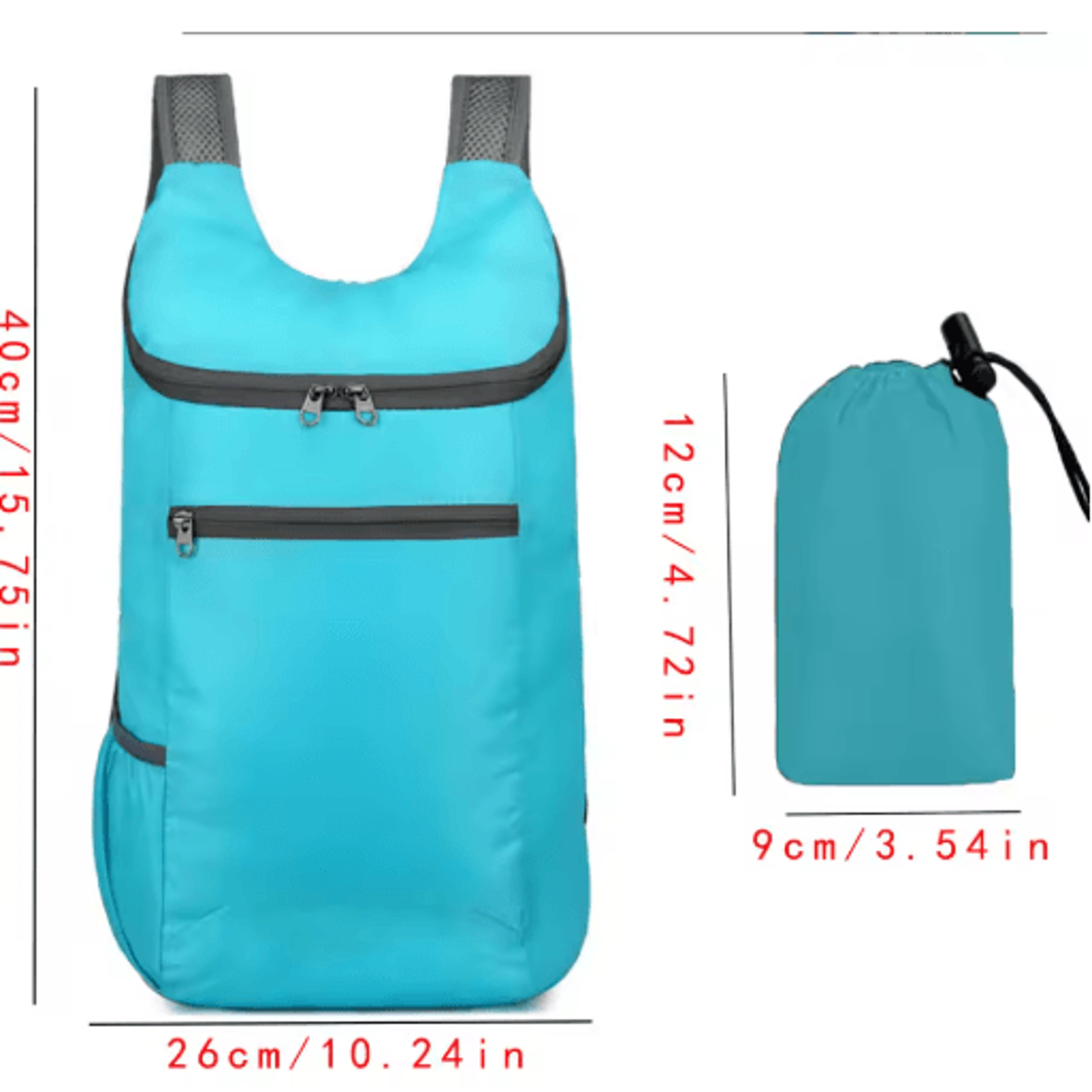 Foldable Weekend Travel Bag  Waterproof Large Capacity Lightweight Backpack 10