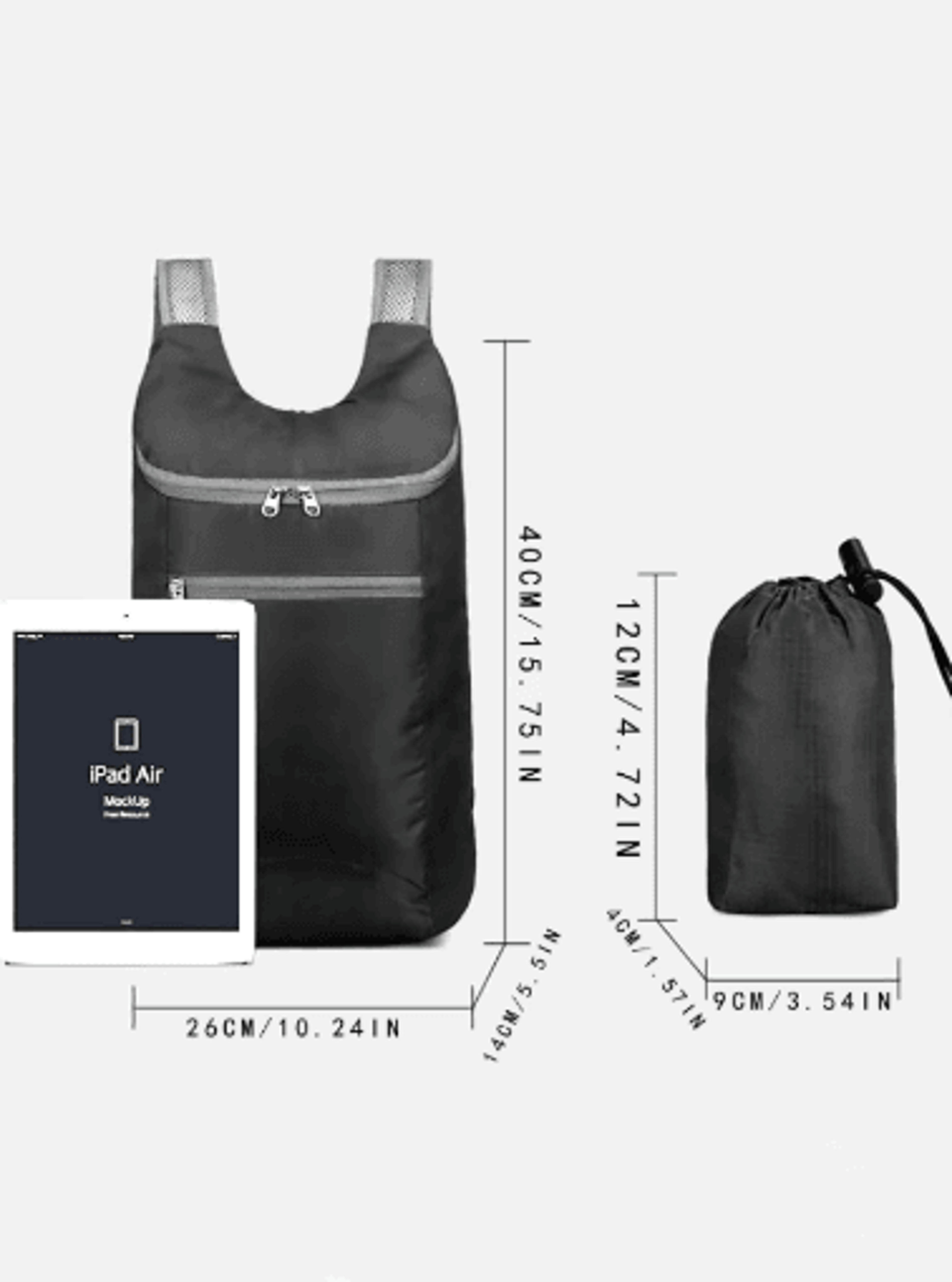 Foldable Weekend Travel Bag  Waterproof Large Capacity Lightweight Backpack 14