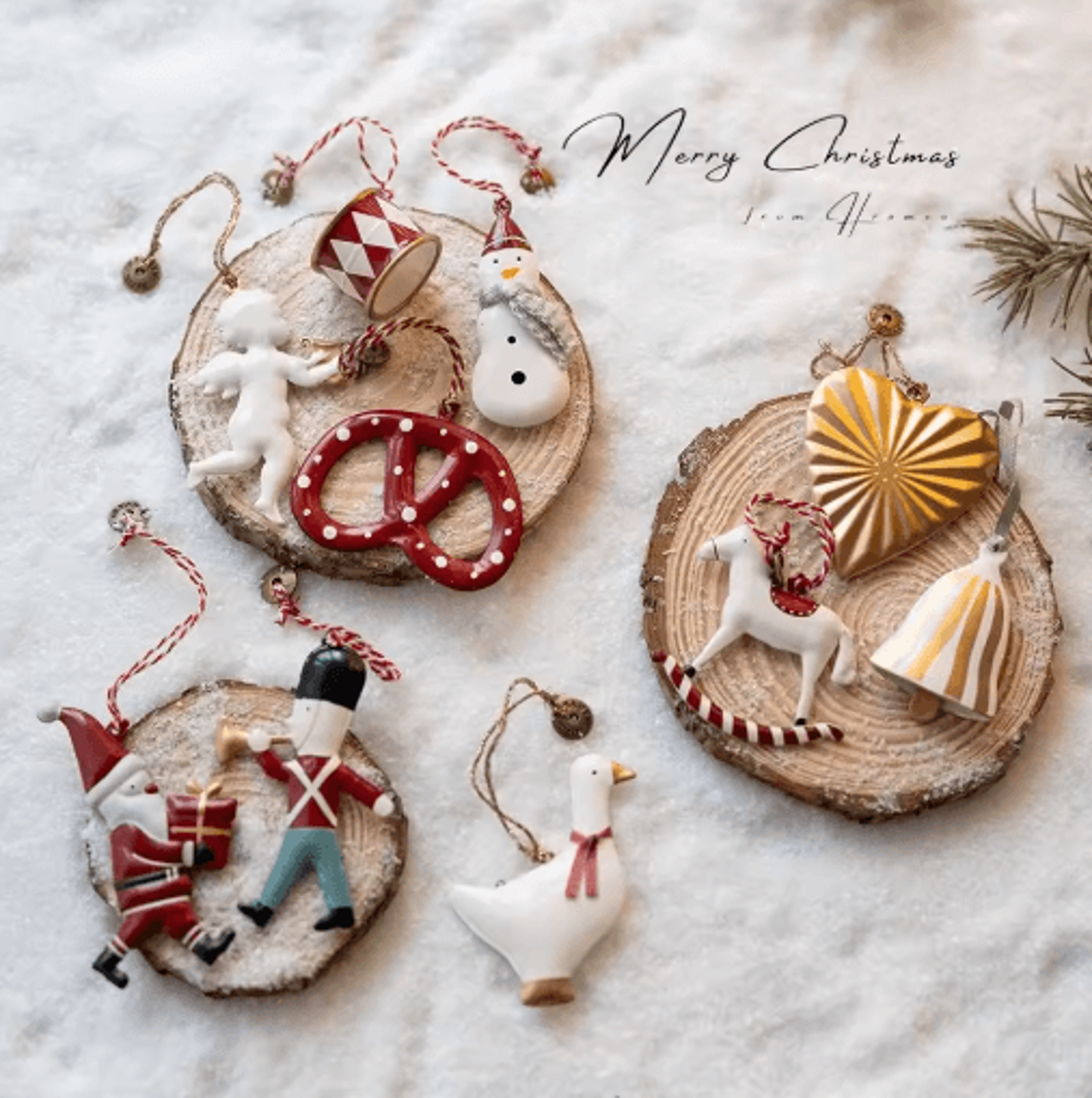 Multicolor Christmas Hanging Ornament Set 10