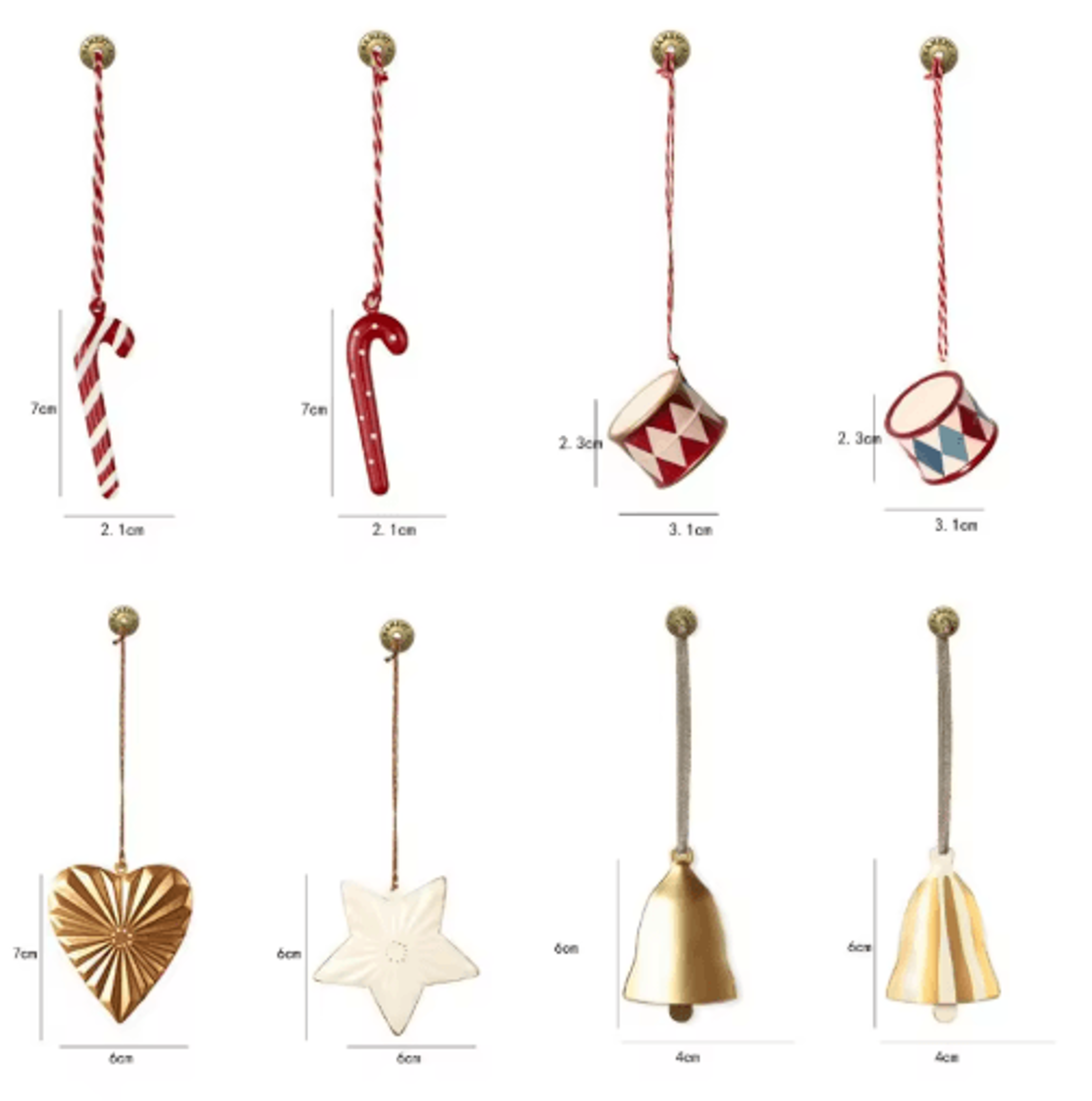 Multicolor Christmas Hanging Ornament Set 9