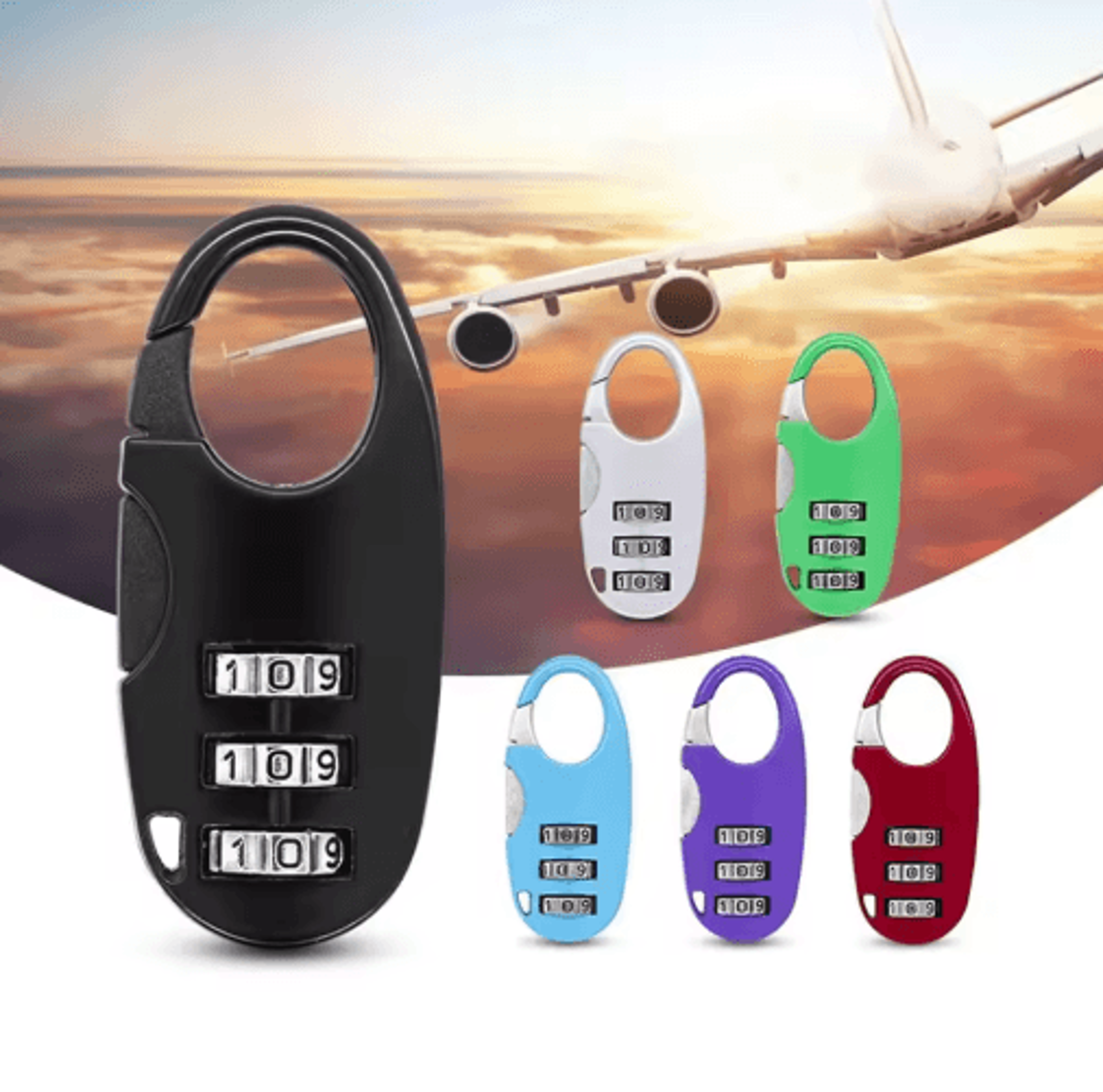 3Digit Mini Combination Padlock For Luggage  Lockers 9