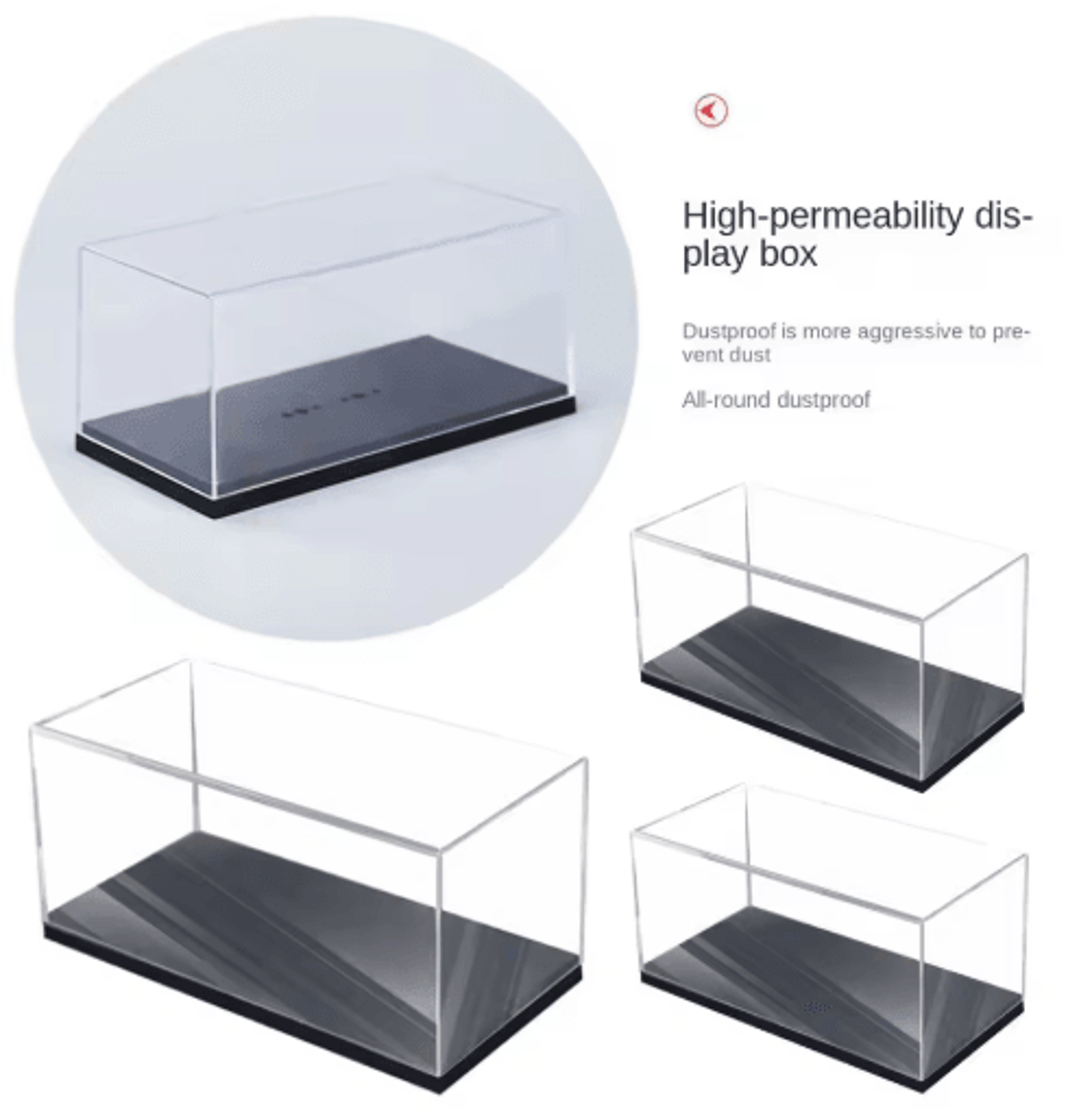 Transparent Acrylic Model Car Display Box 5