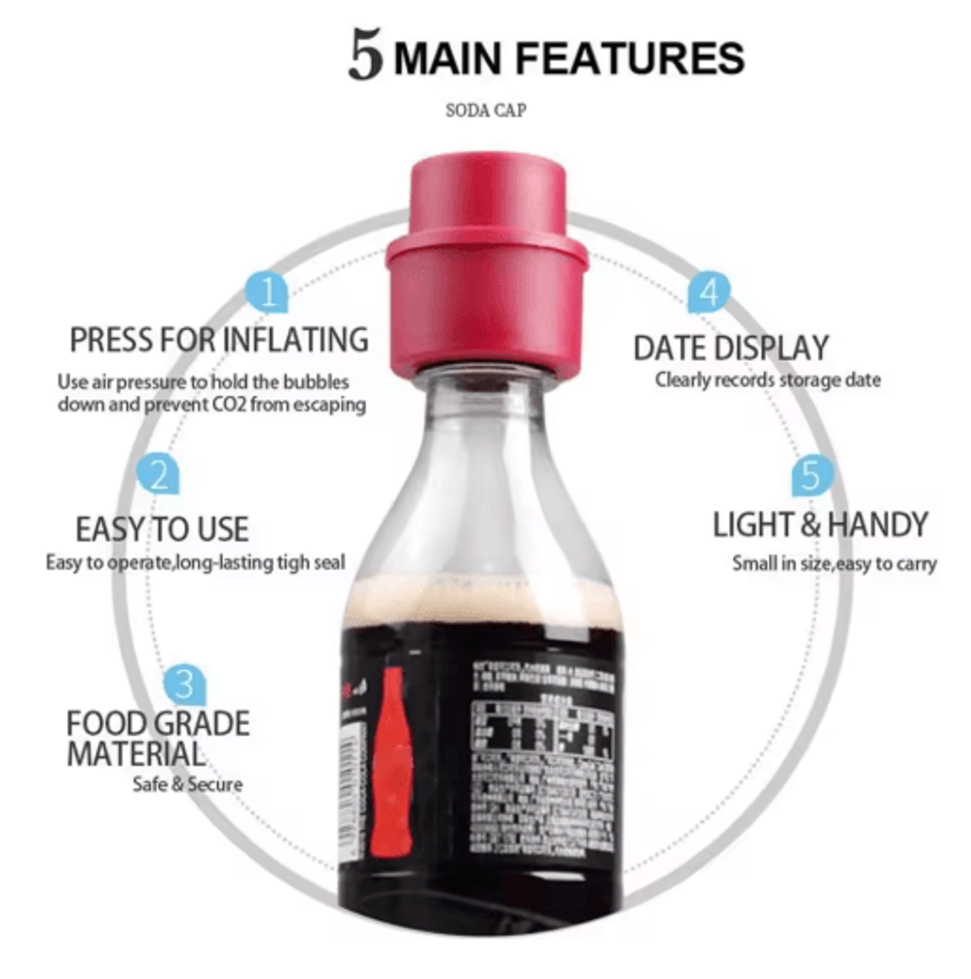 Reusable Soda Bottle Cap  Carbonation Keeper 11